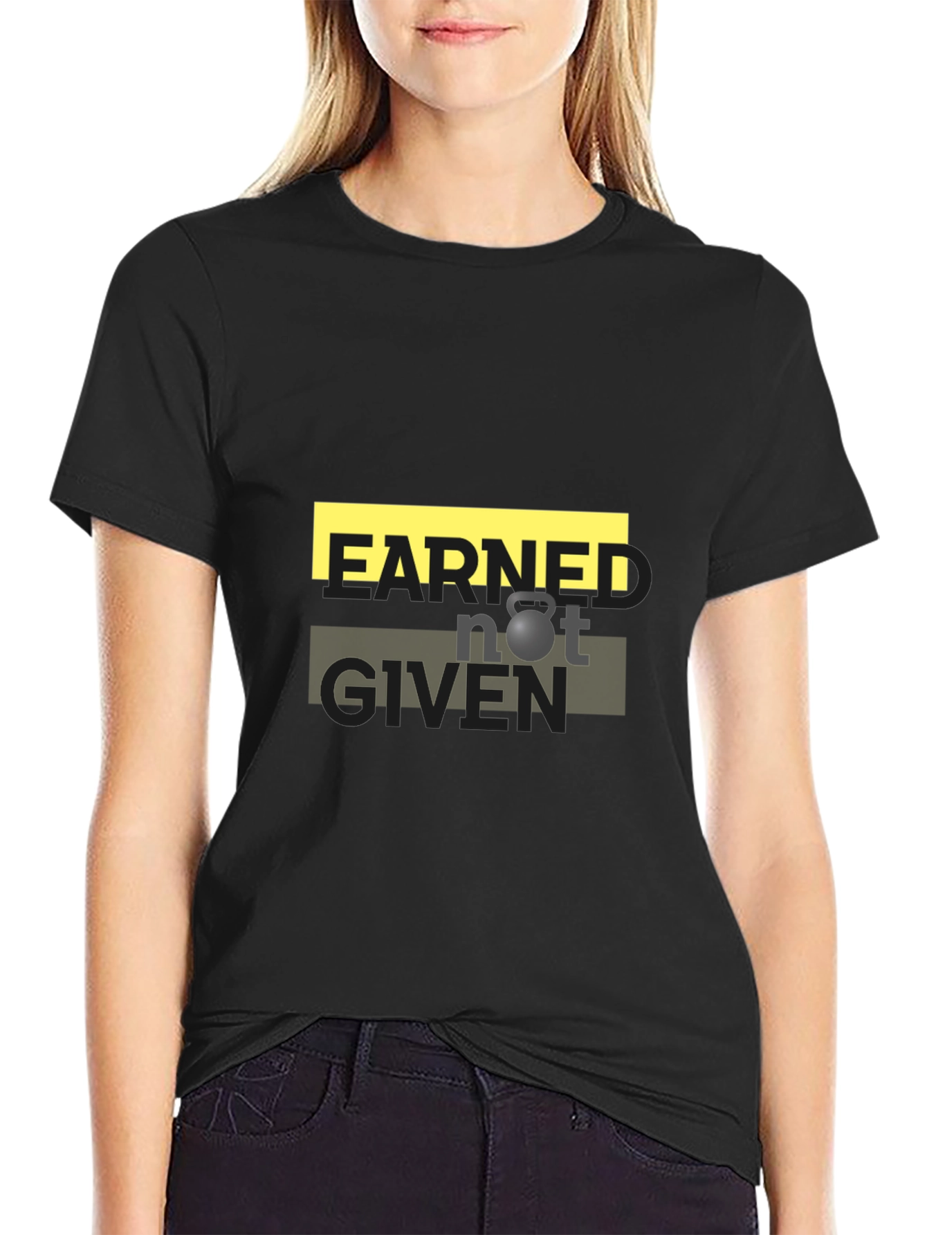 Earned Not Given Graphic T-Shirt - Black