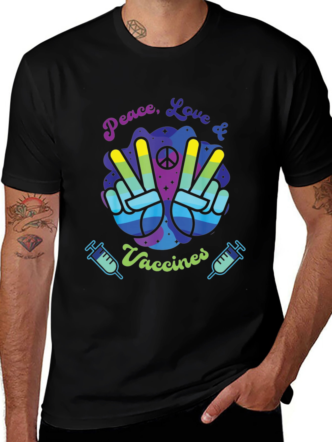 Peace Love & Vaccines T-Shirt