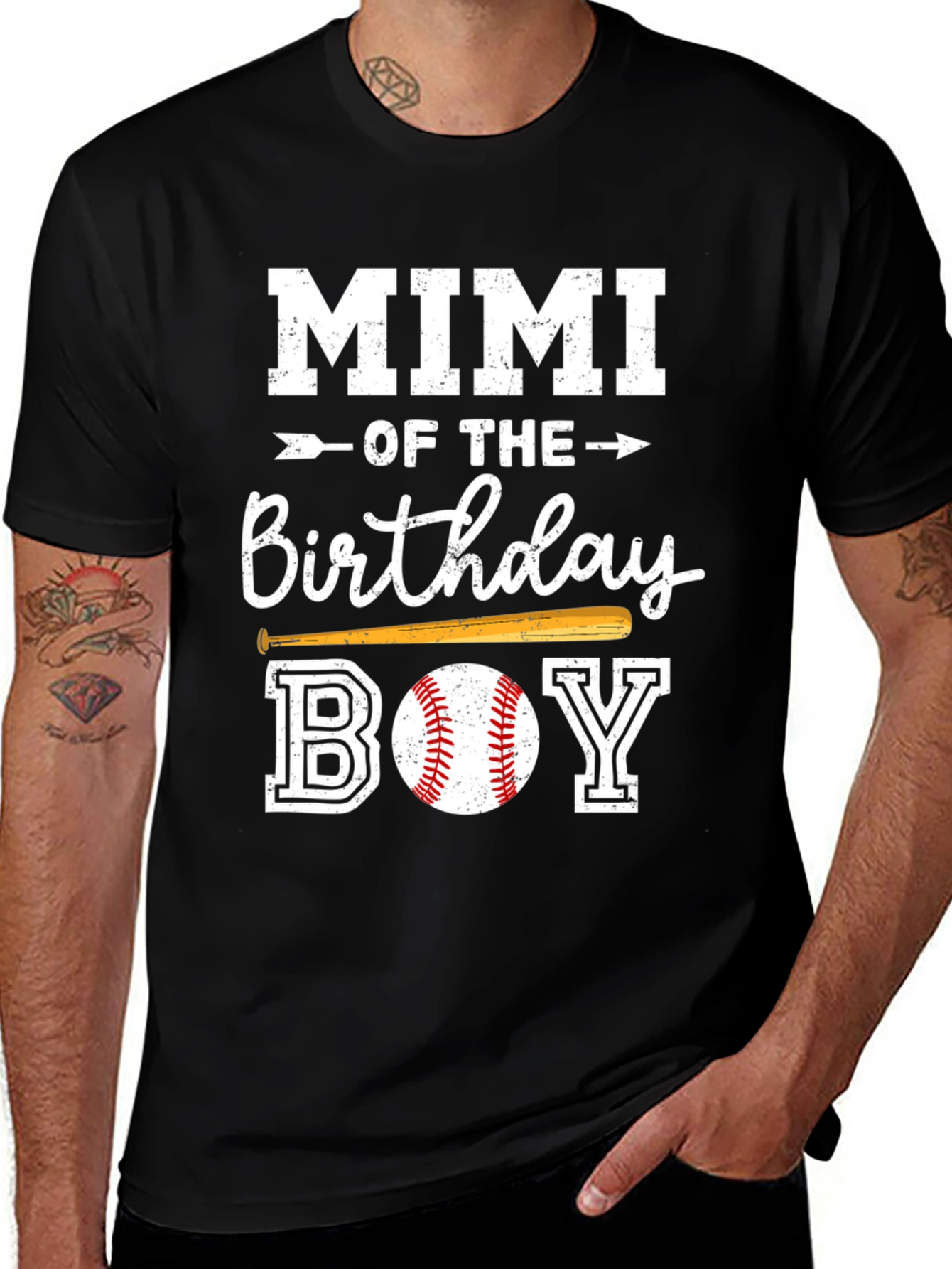 Mimi of the Birthday Boy Baseball T-Shirt