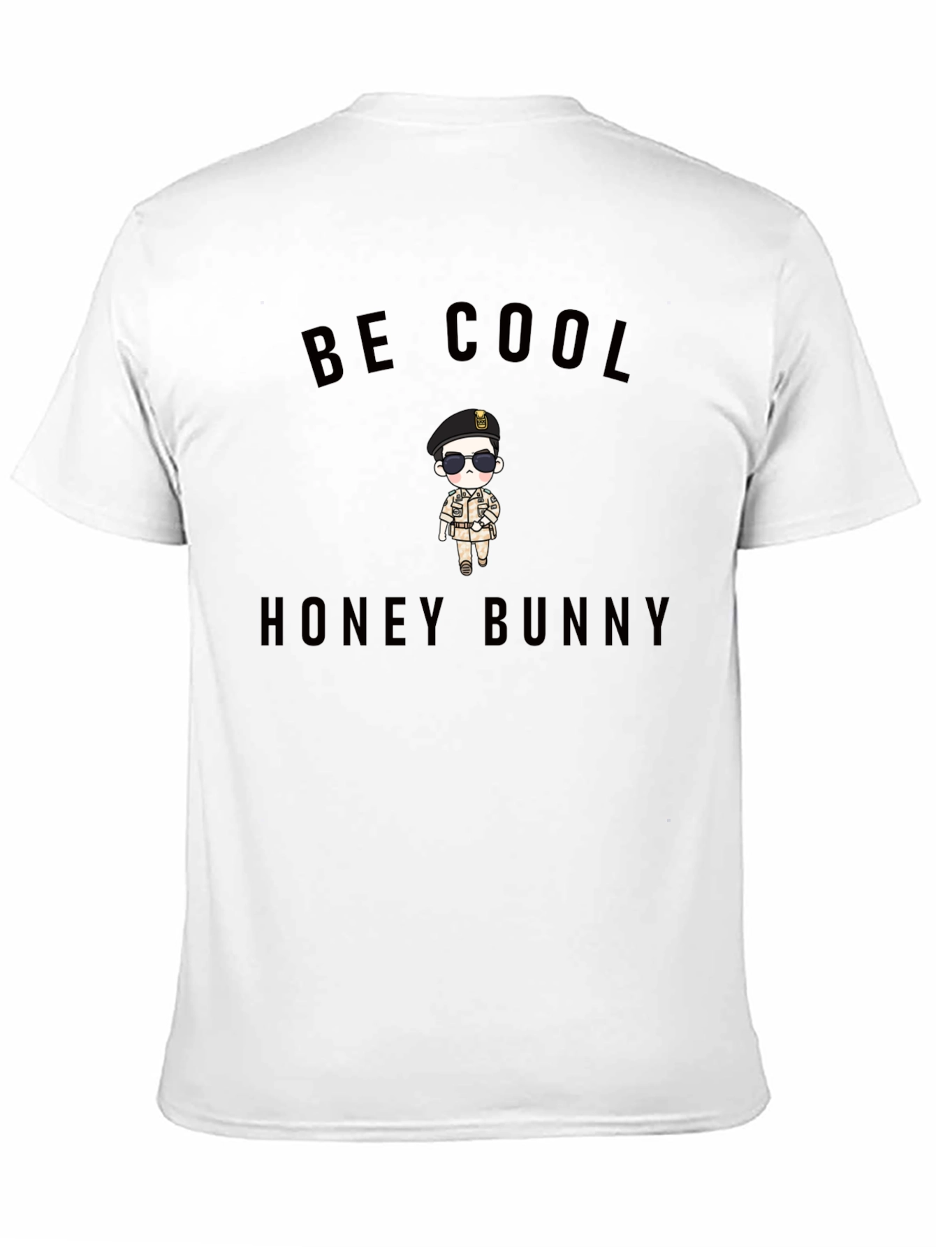 Be Cool Honey Bunny Black Graphic Tee
