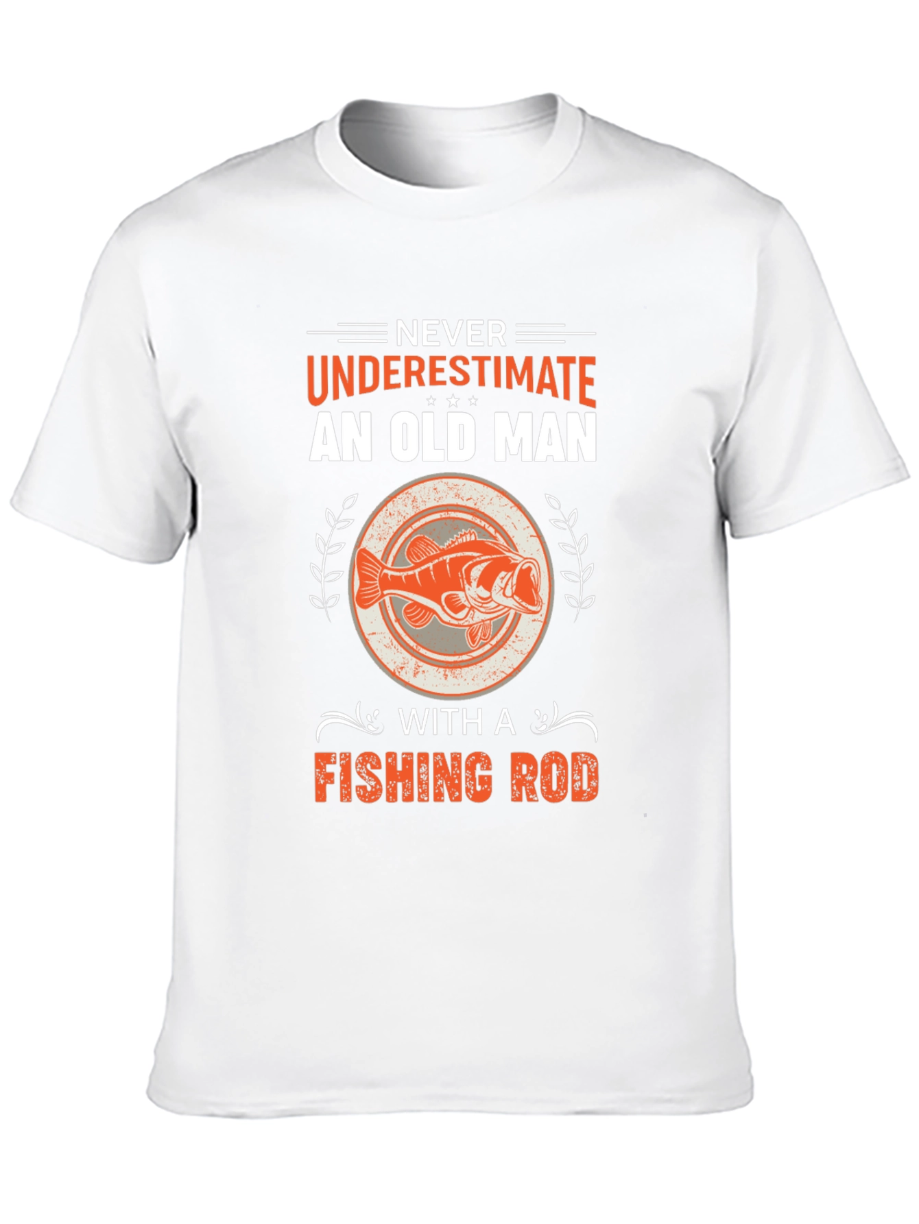 Never Underestimate Old Man Fishing Rod T-Shirt