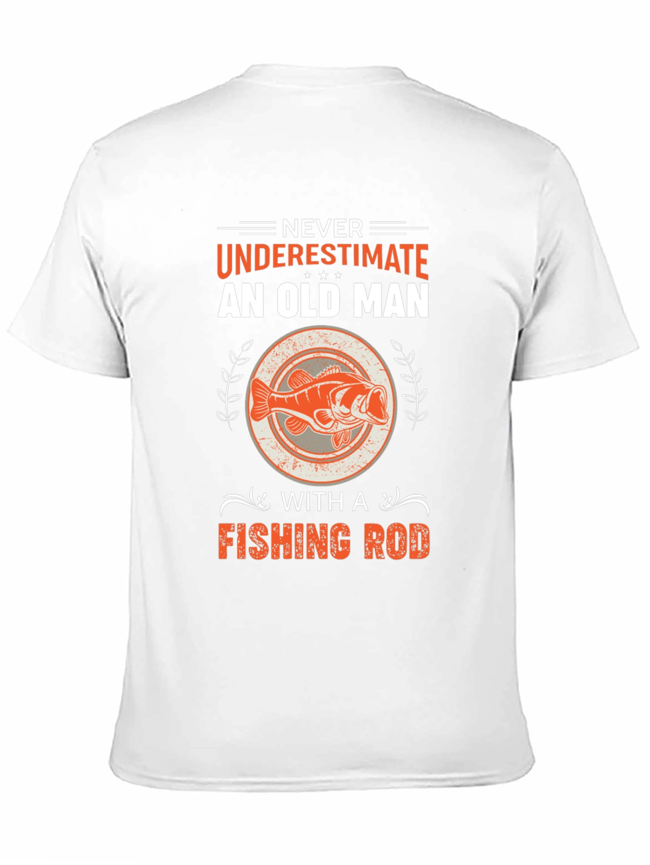 Never Underestimate Old Man Fishing Rod T-Shirt