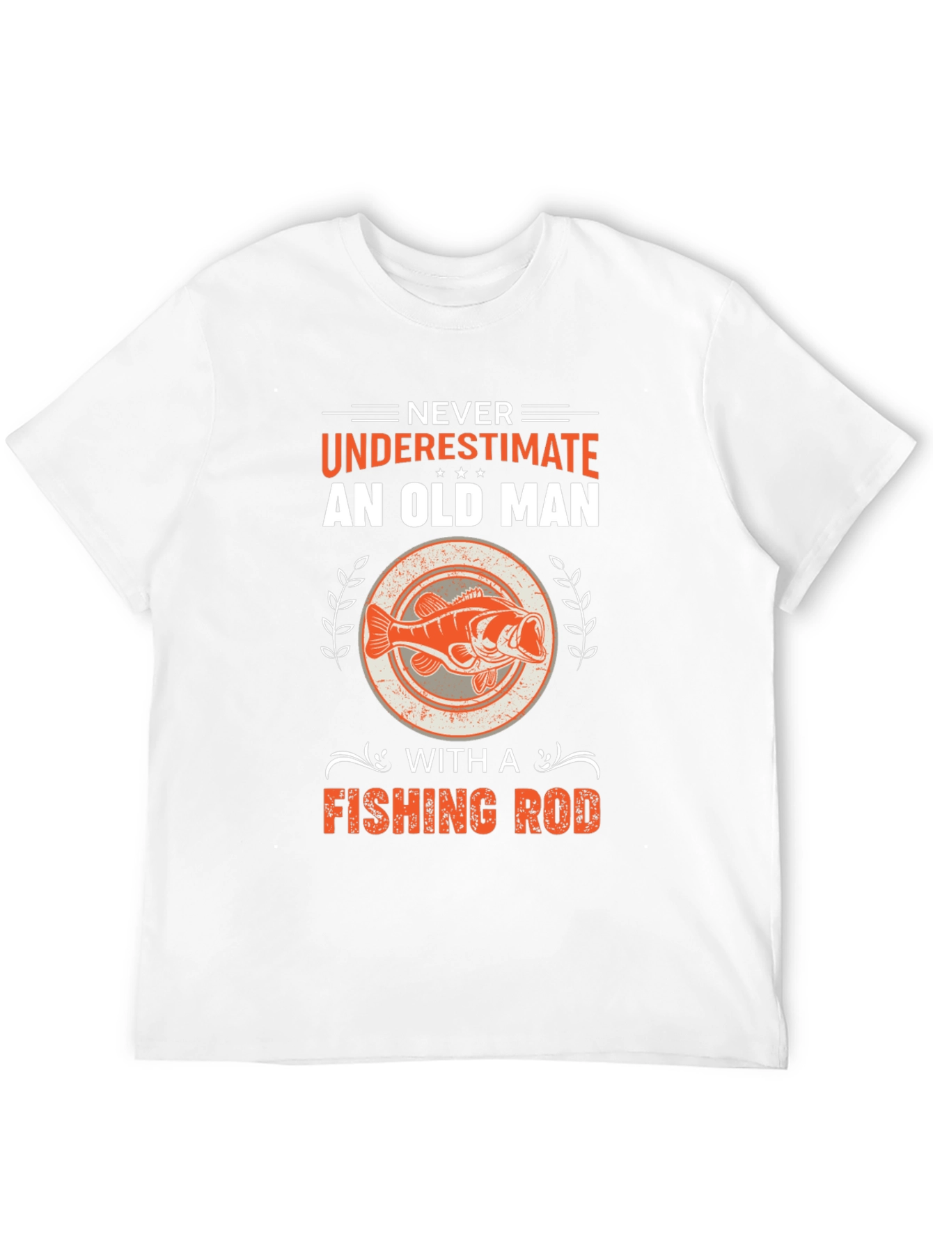 Never Underestimate Old Man Fishing Rod T-Shirt