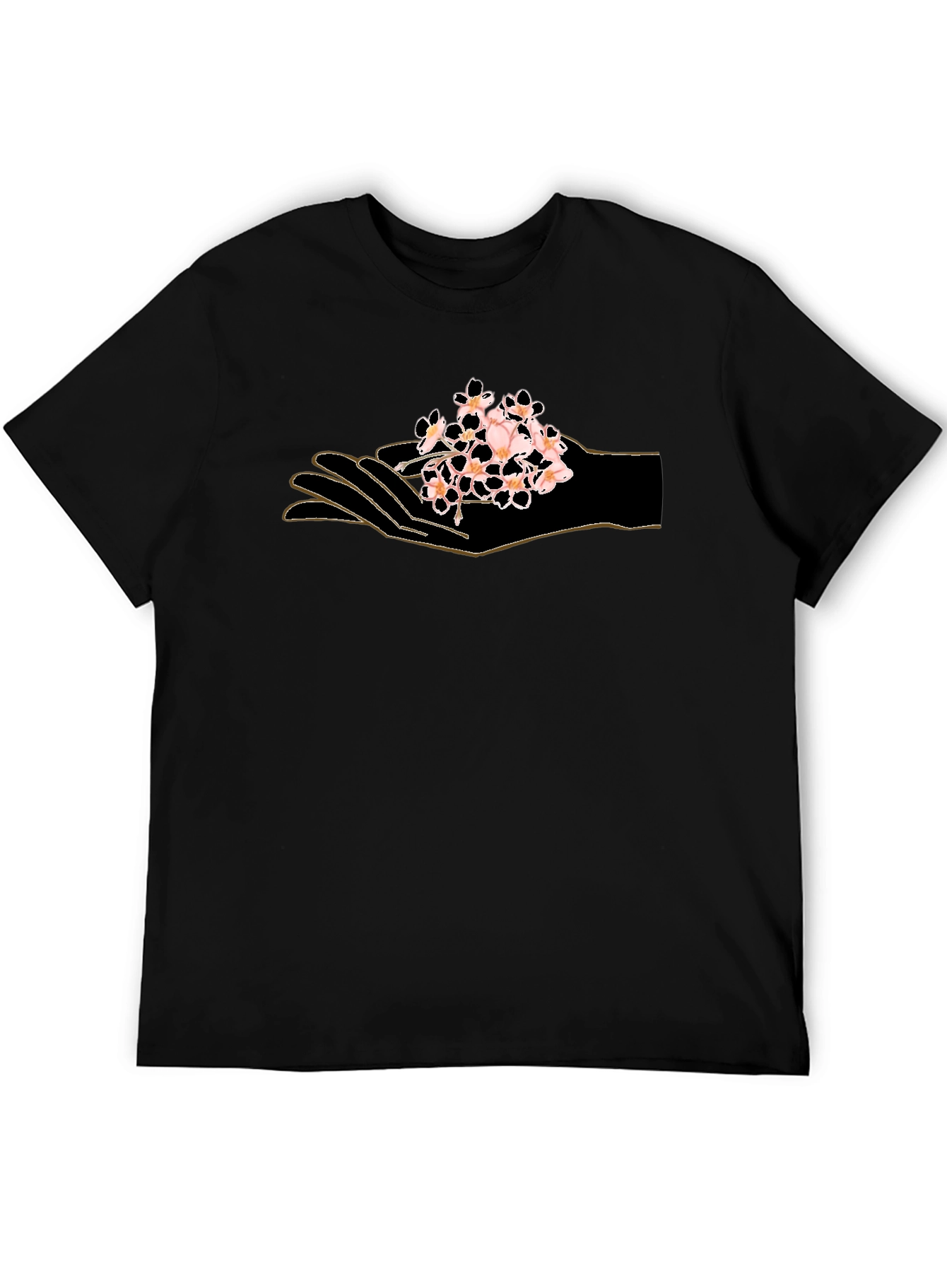 Hand Holding Flowers Graphic T-Shirt