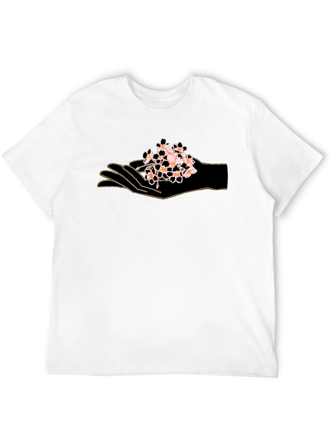 Hand Holding Flowers Graphic T-Shirt