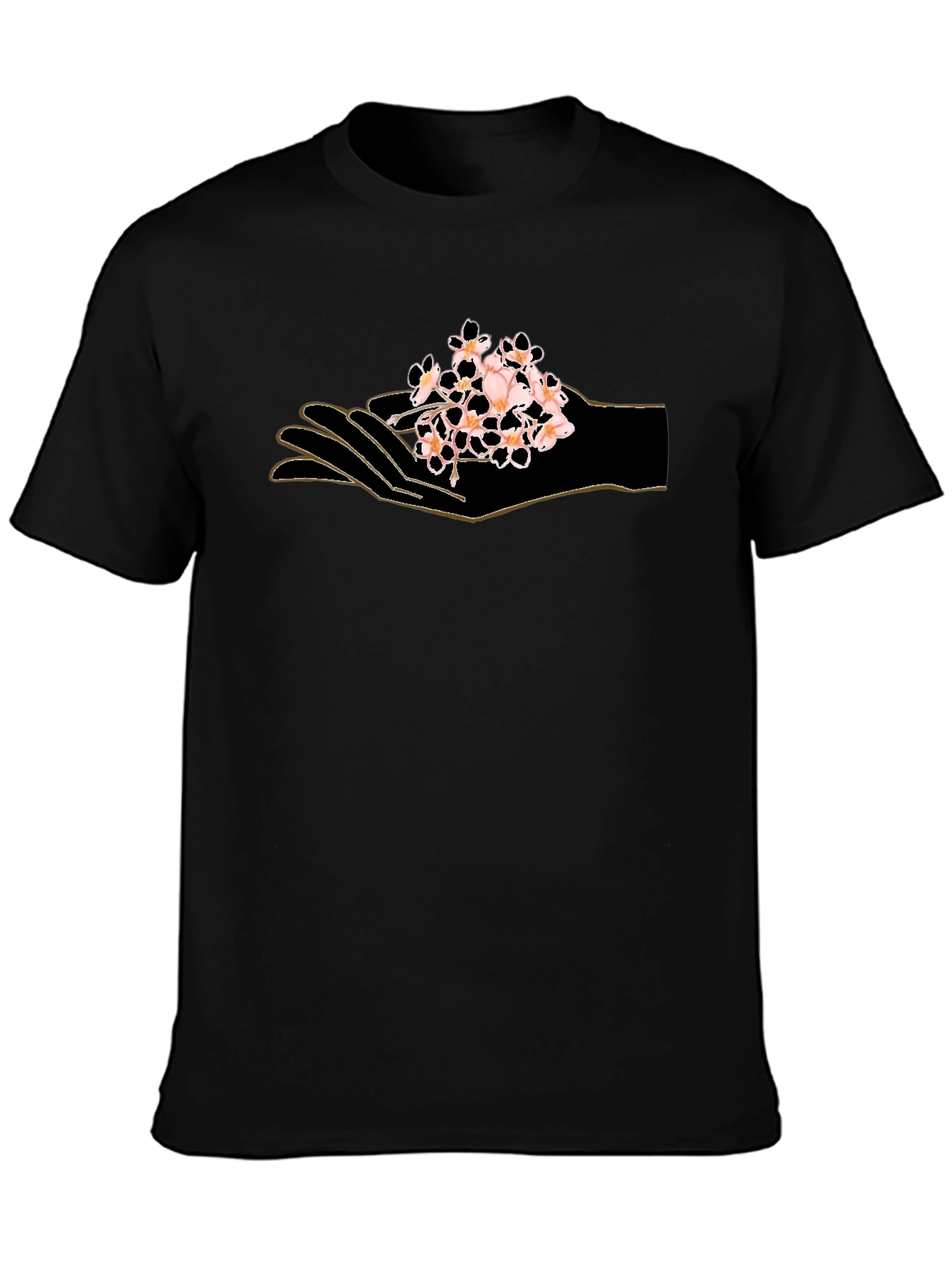 Hand Holding Flowers Graphic T-Shirt