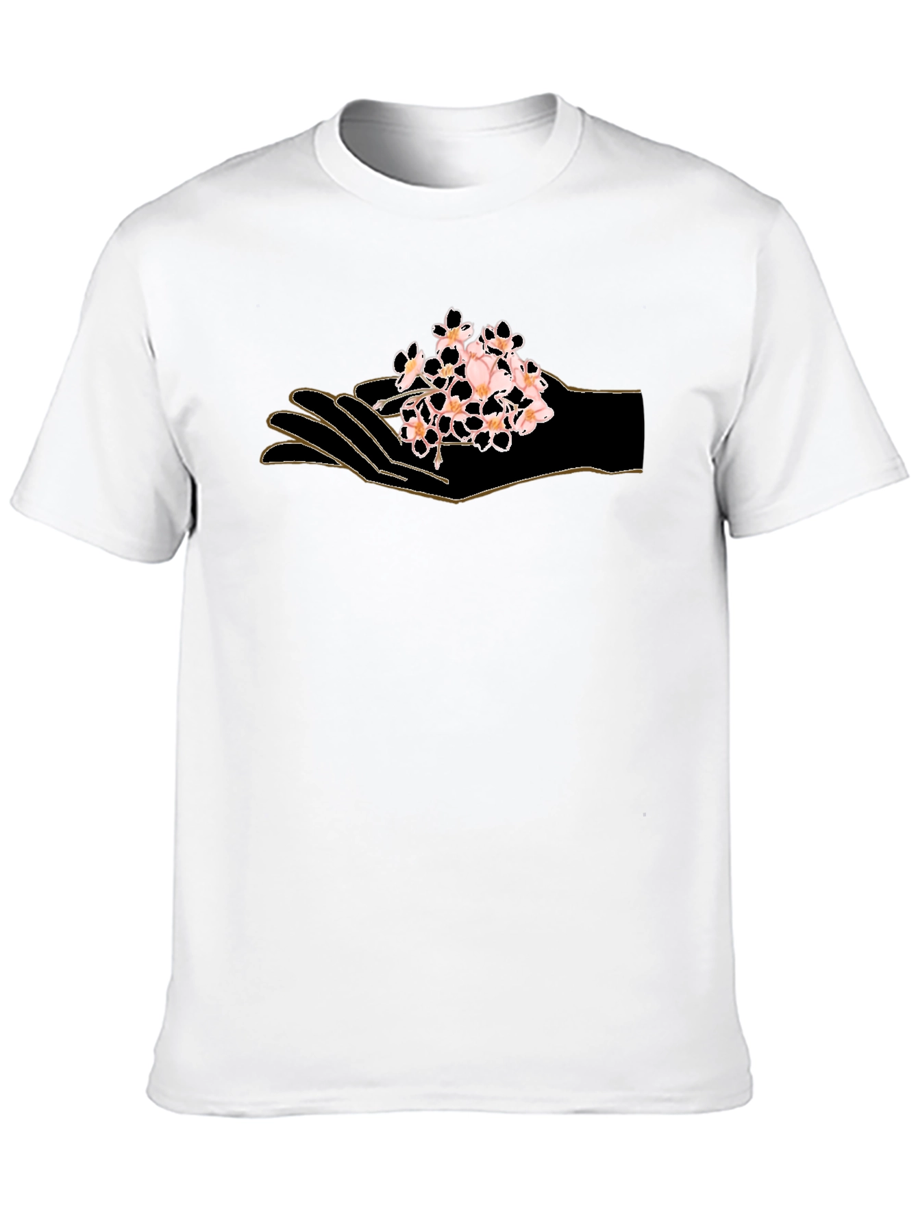 Hand Holding Flowers Graphic T-Shirt