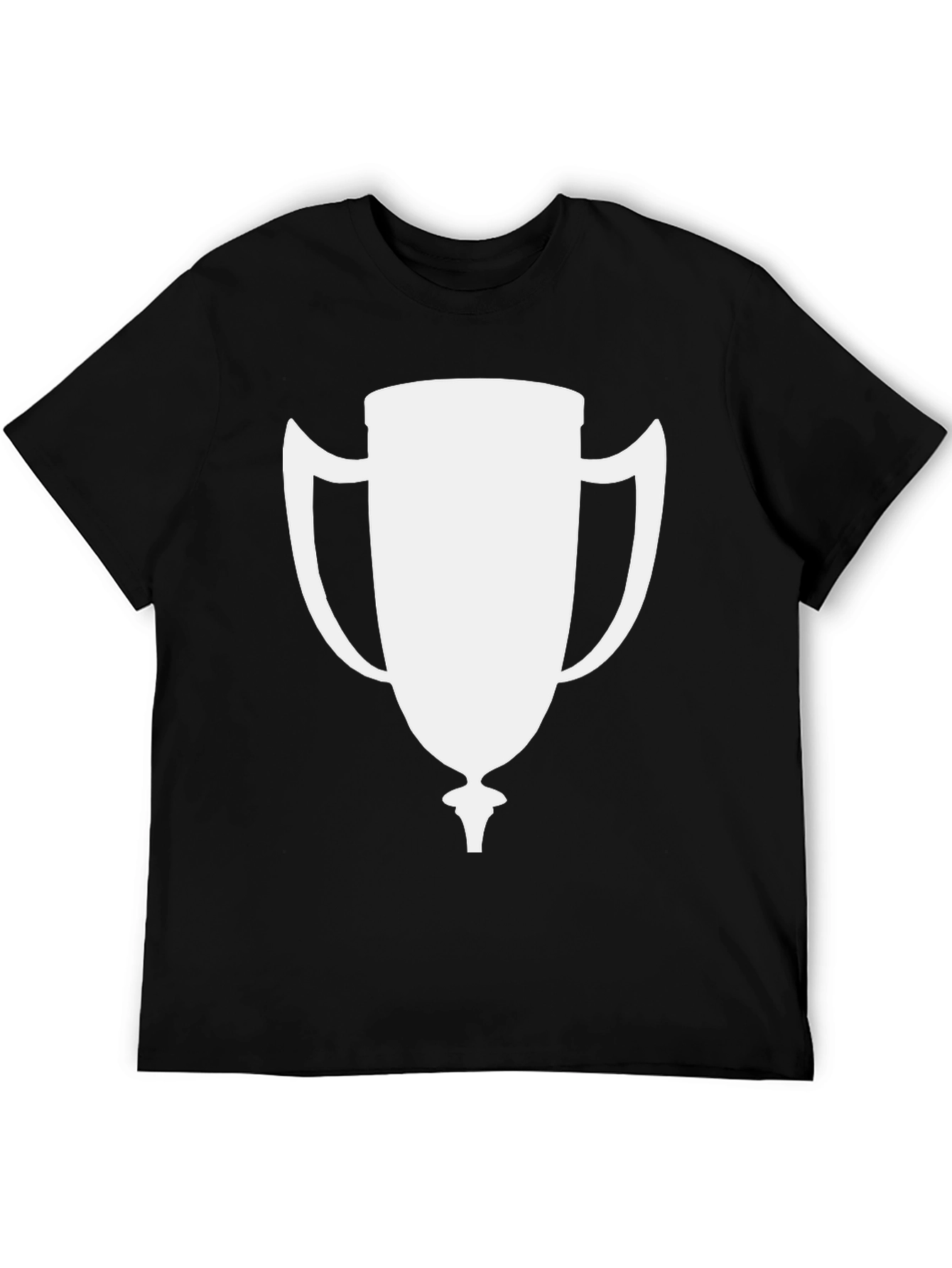 White Trophy Graphic Black T-Shirt