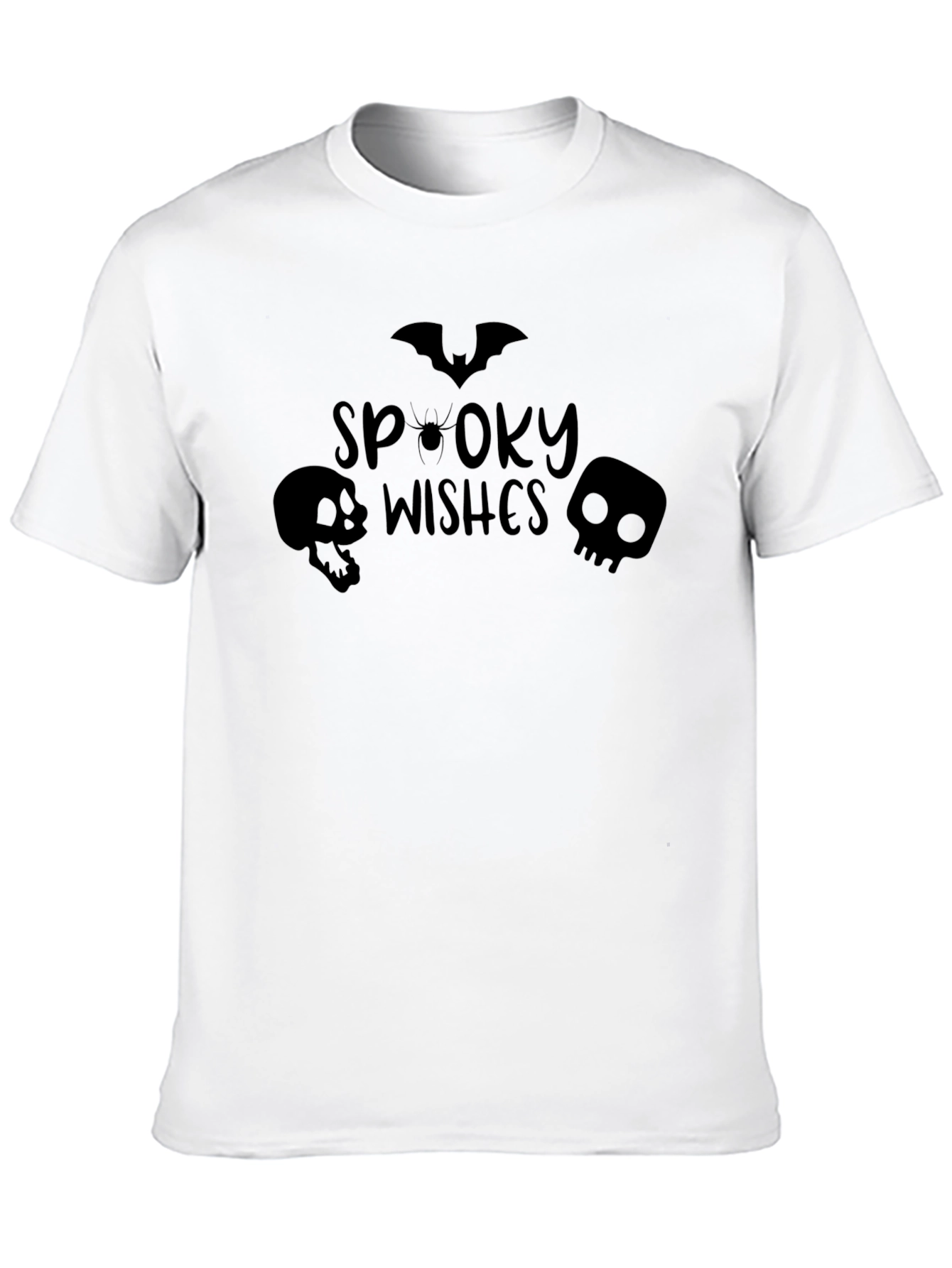 Spooky Wishes Black T-Shirt - Halloween Graphic Tee