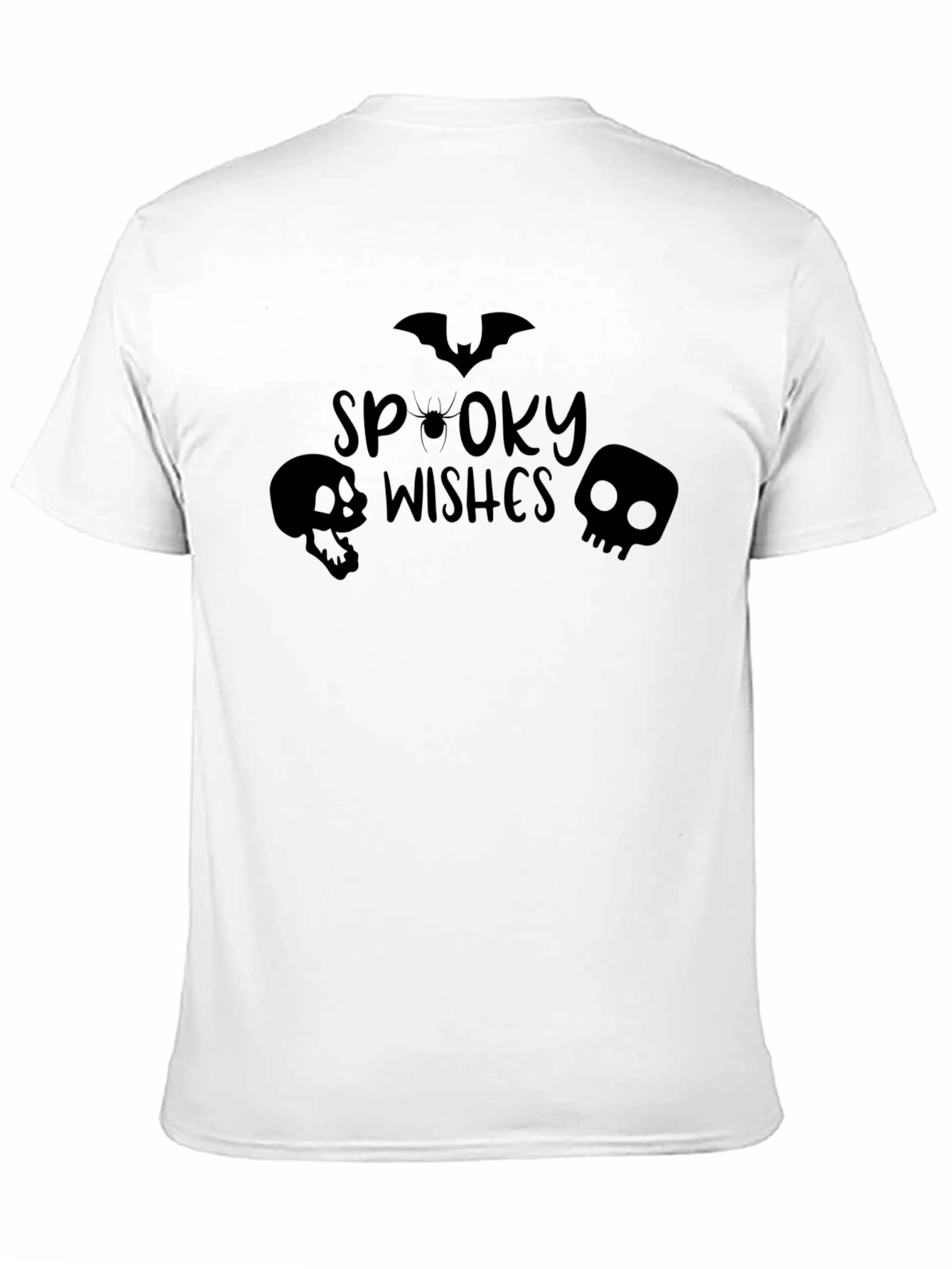 Spooky Wishes Black T-Shirt - Halloween Graphic Tee