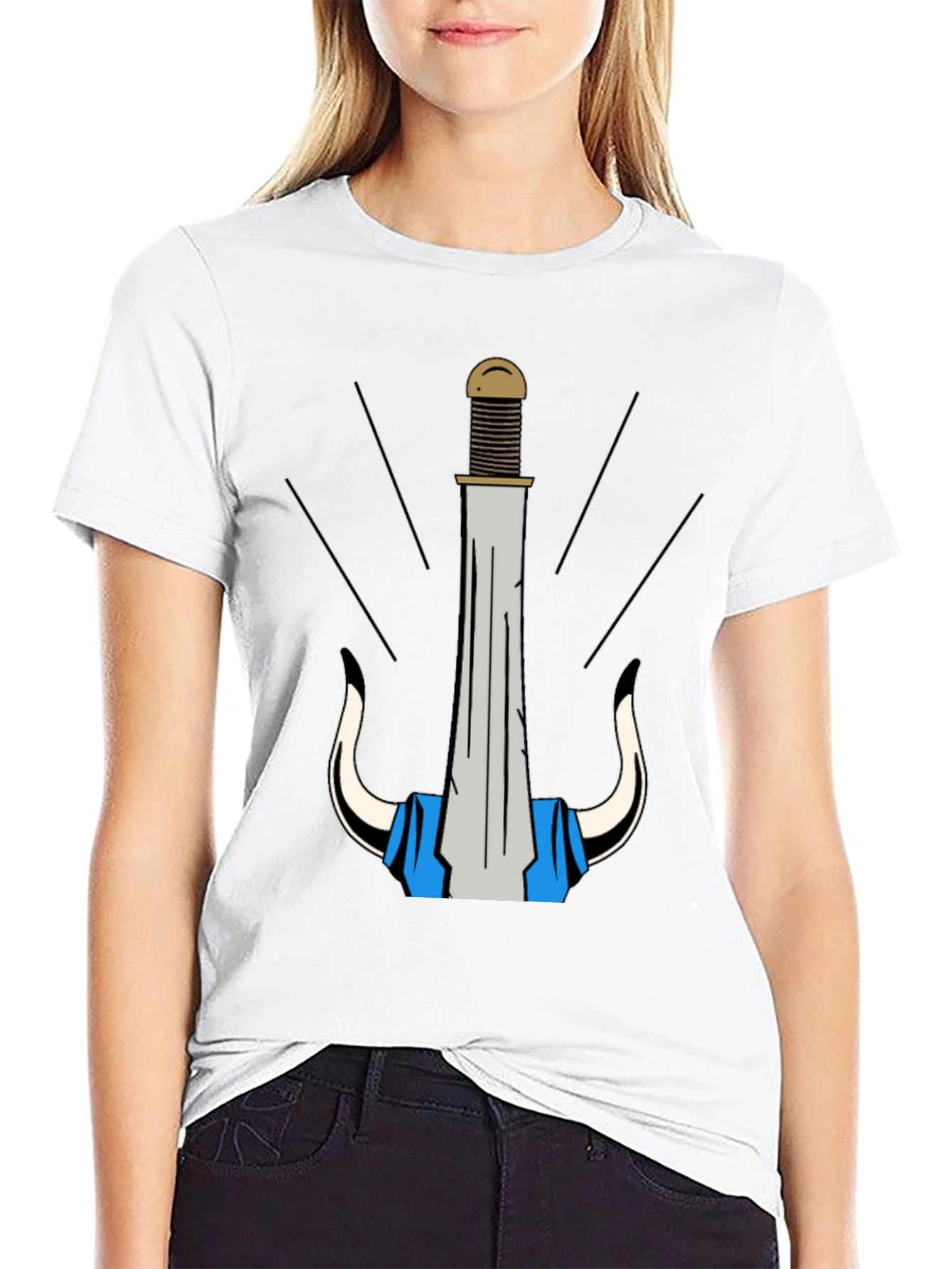 Warrior Sword Graphic Tee - Bold Design