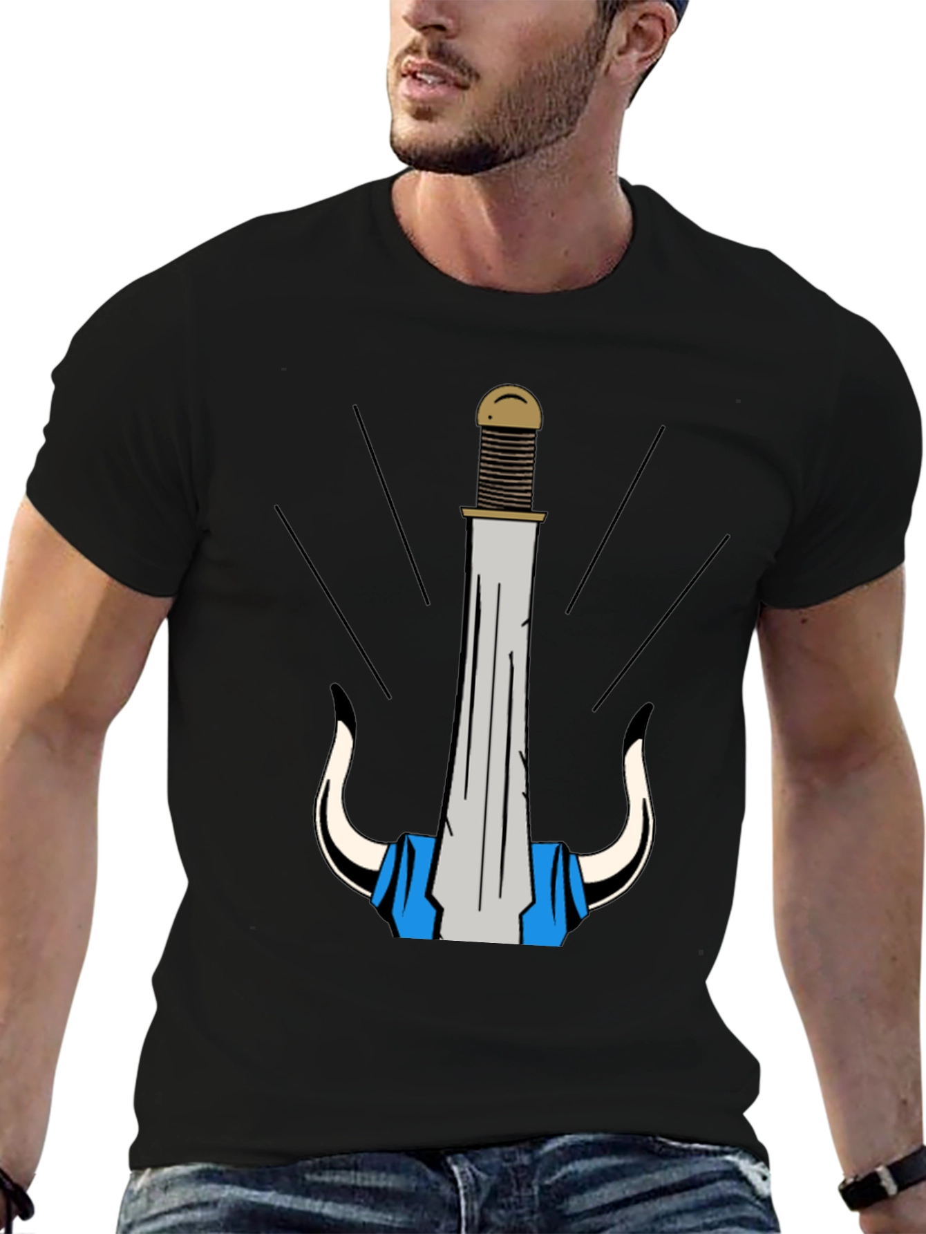 Warrior Sword Graphic Tee - Bold Design
