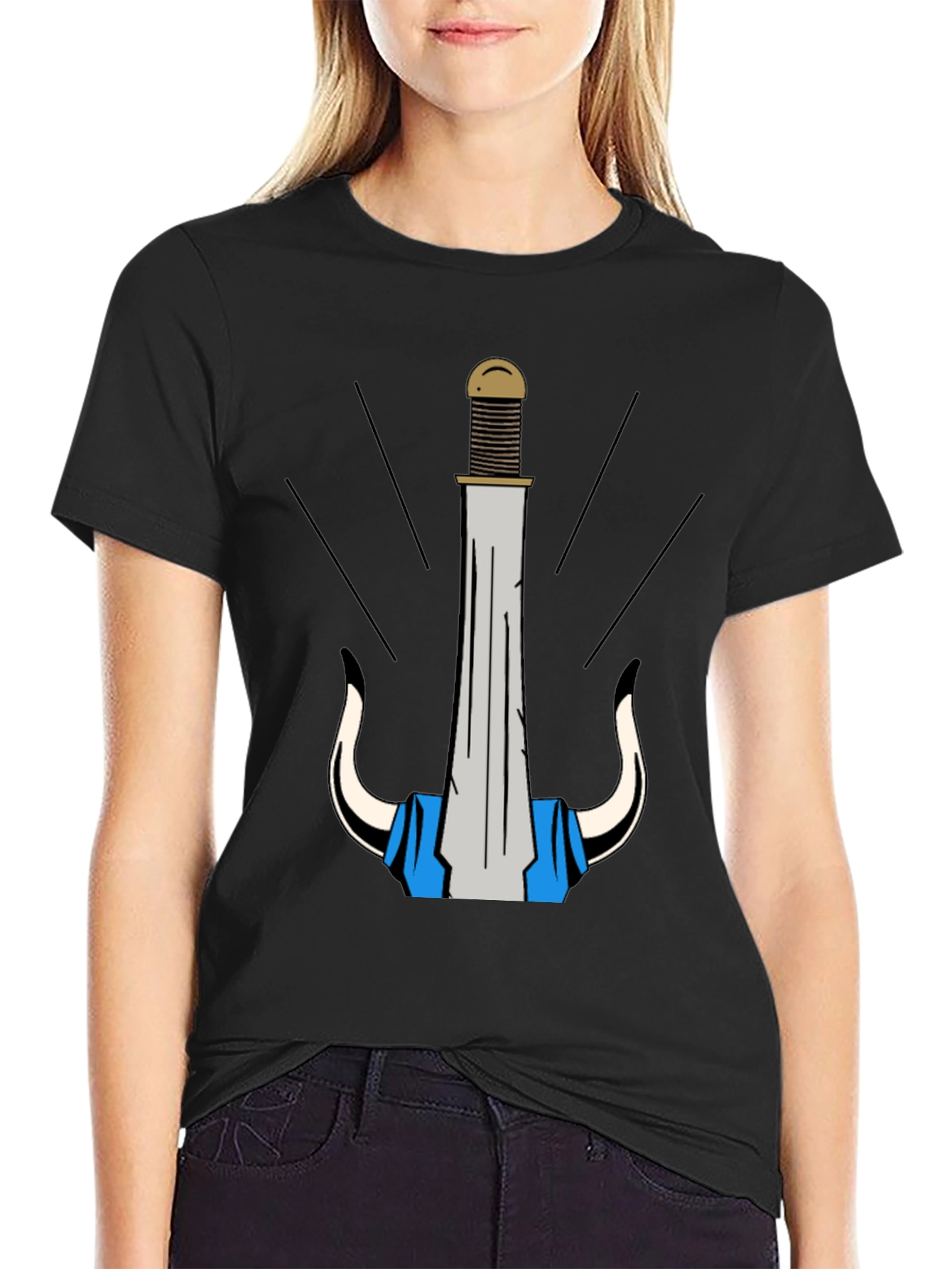 Warrior Sword Graphic Tee - Bold Design