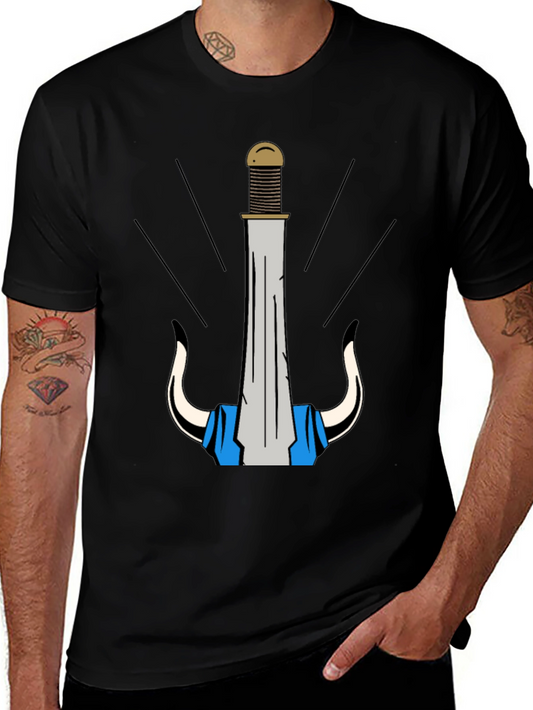 Warrior Sword Graphic Tee - Bold Design