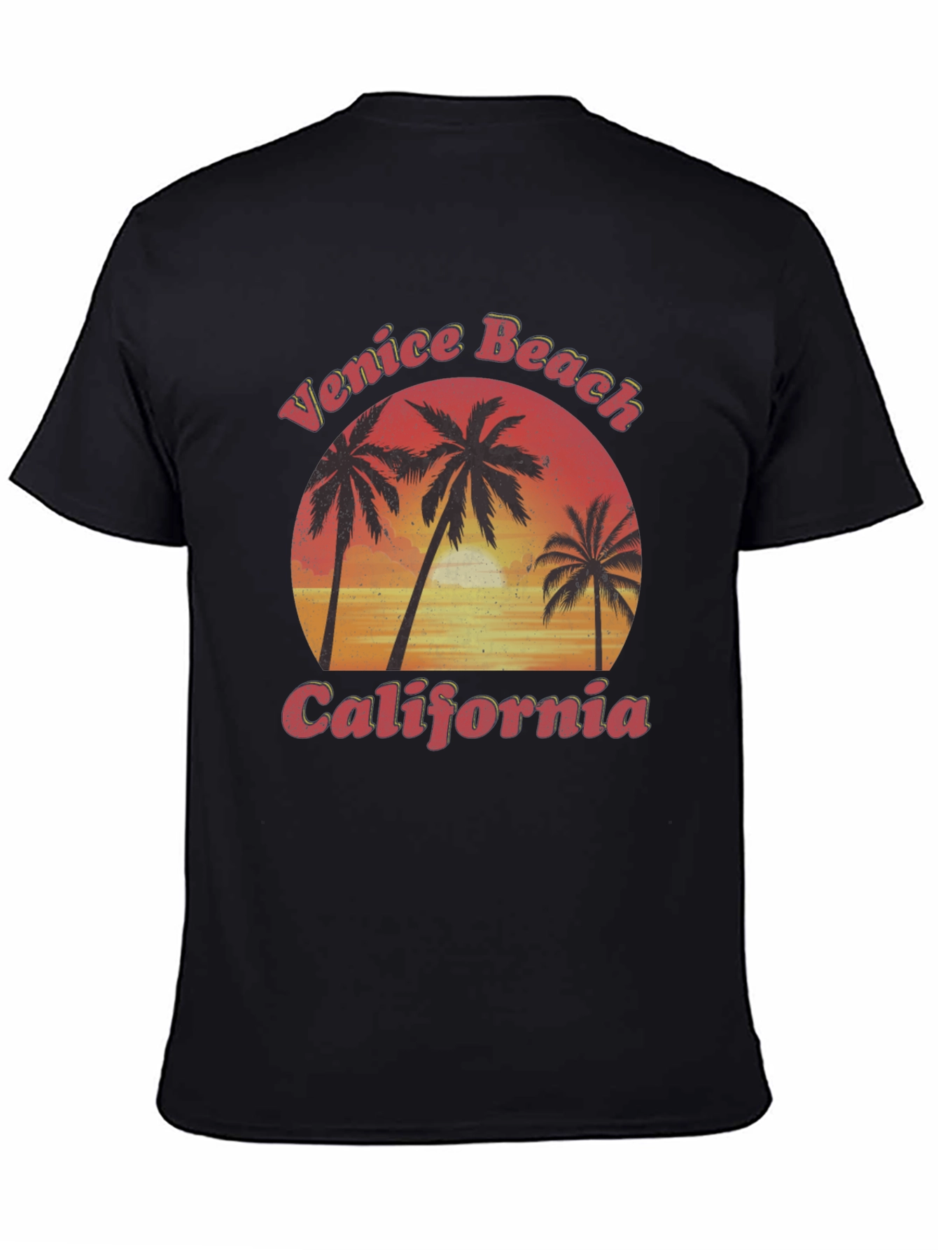 Venice Beach California Palm Tree Sunset T-Shirt