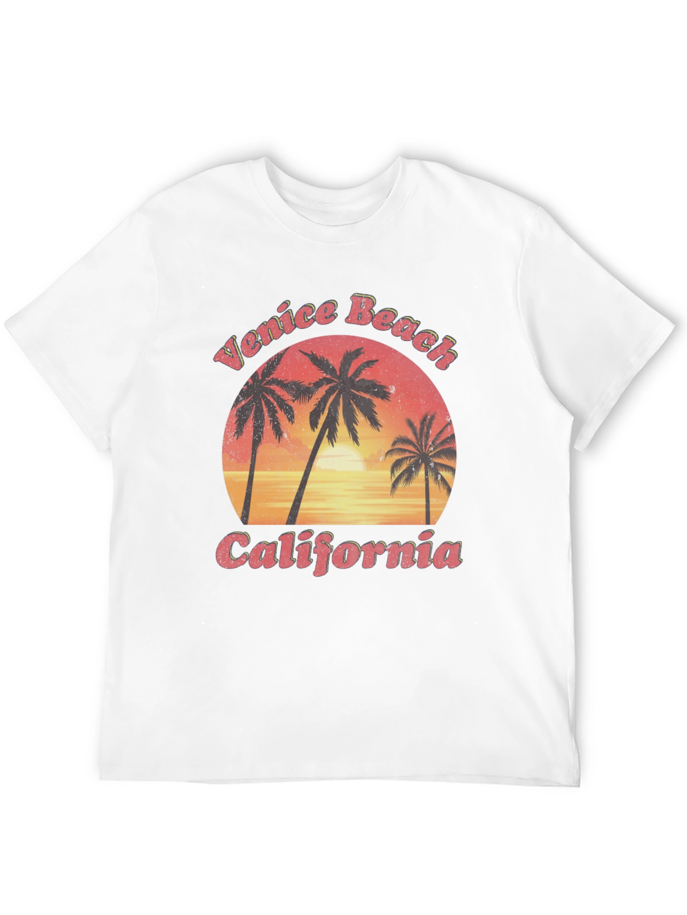 Venice Beach California Palm Tree Sunset T-Shirt