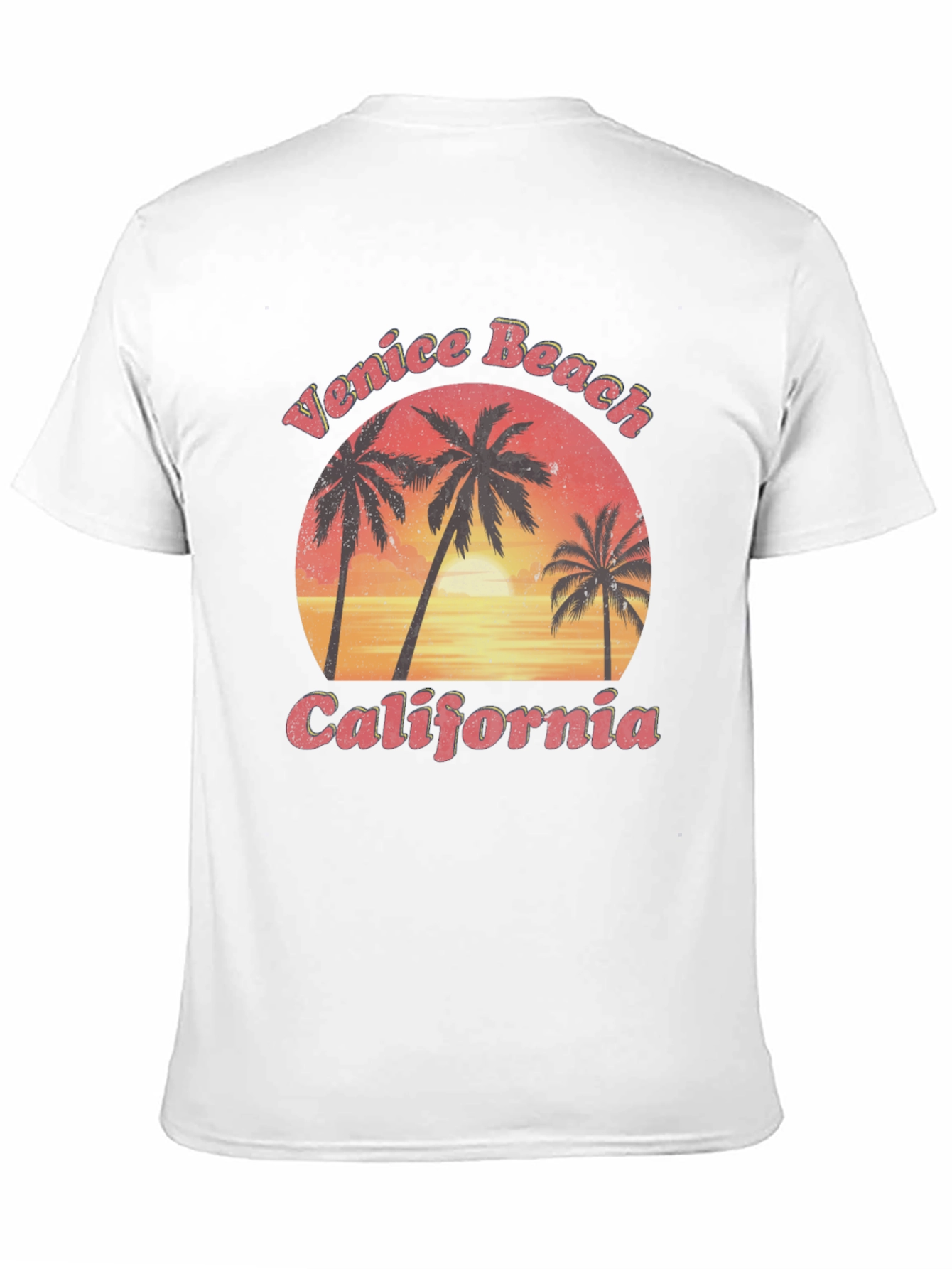 Venice Beach California Palm Tree Sunset T-Shirt