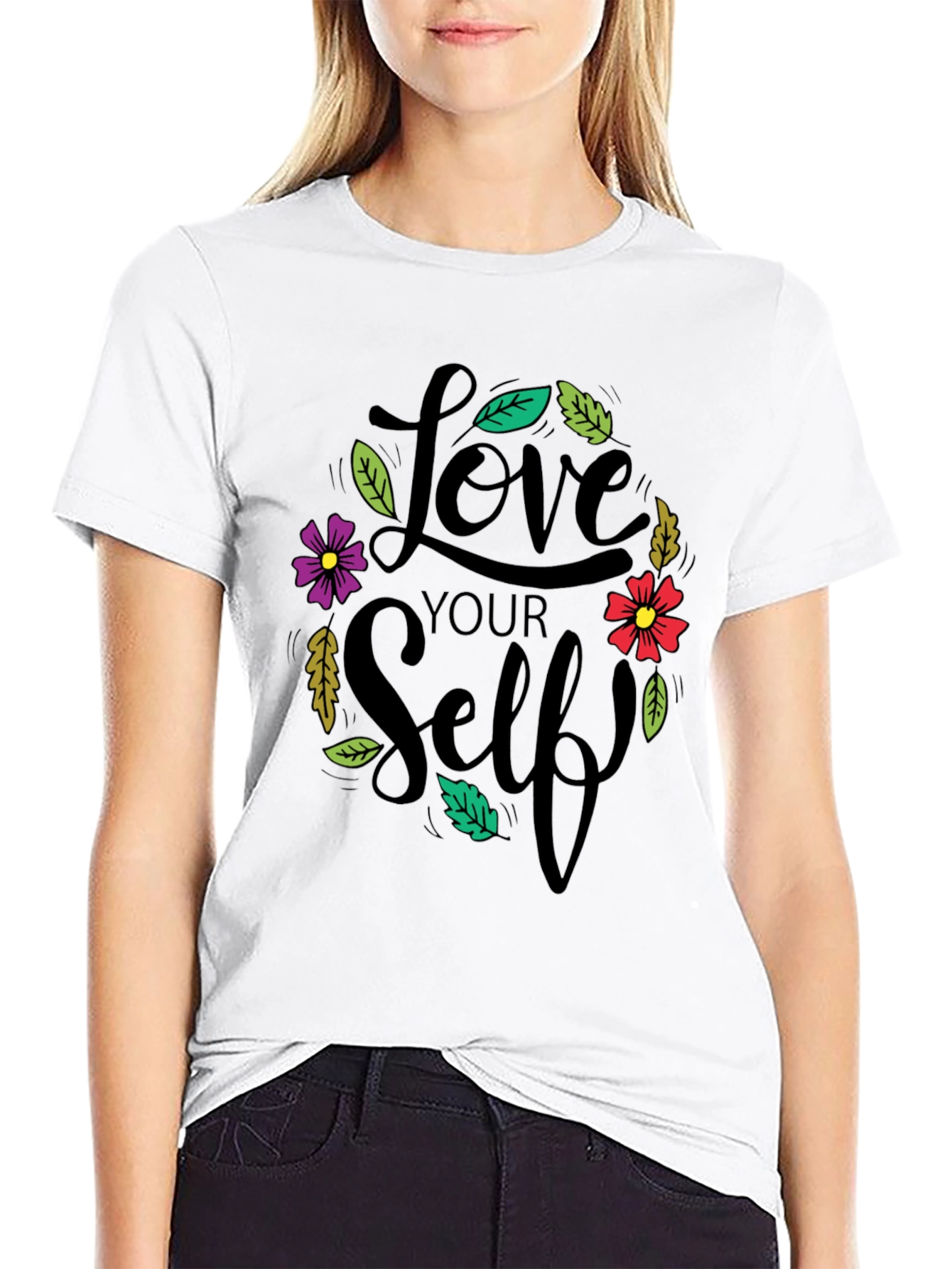 Love Yourself Black Graphic T-Shirt