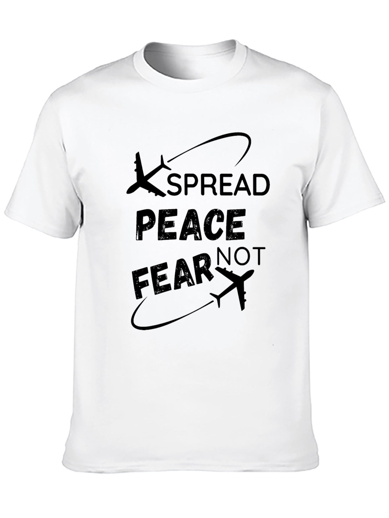 Spread Peace T-Shirt - Airplane Design