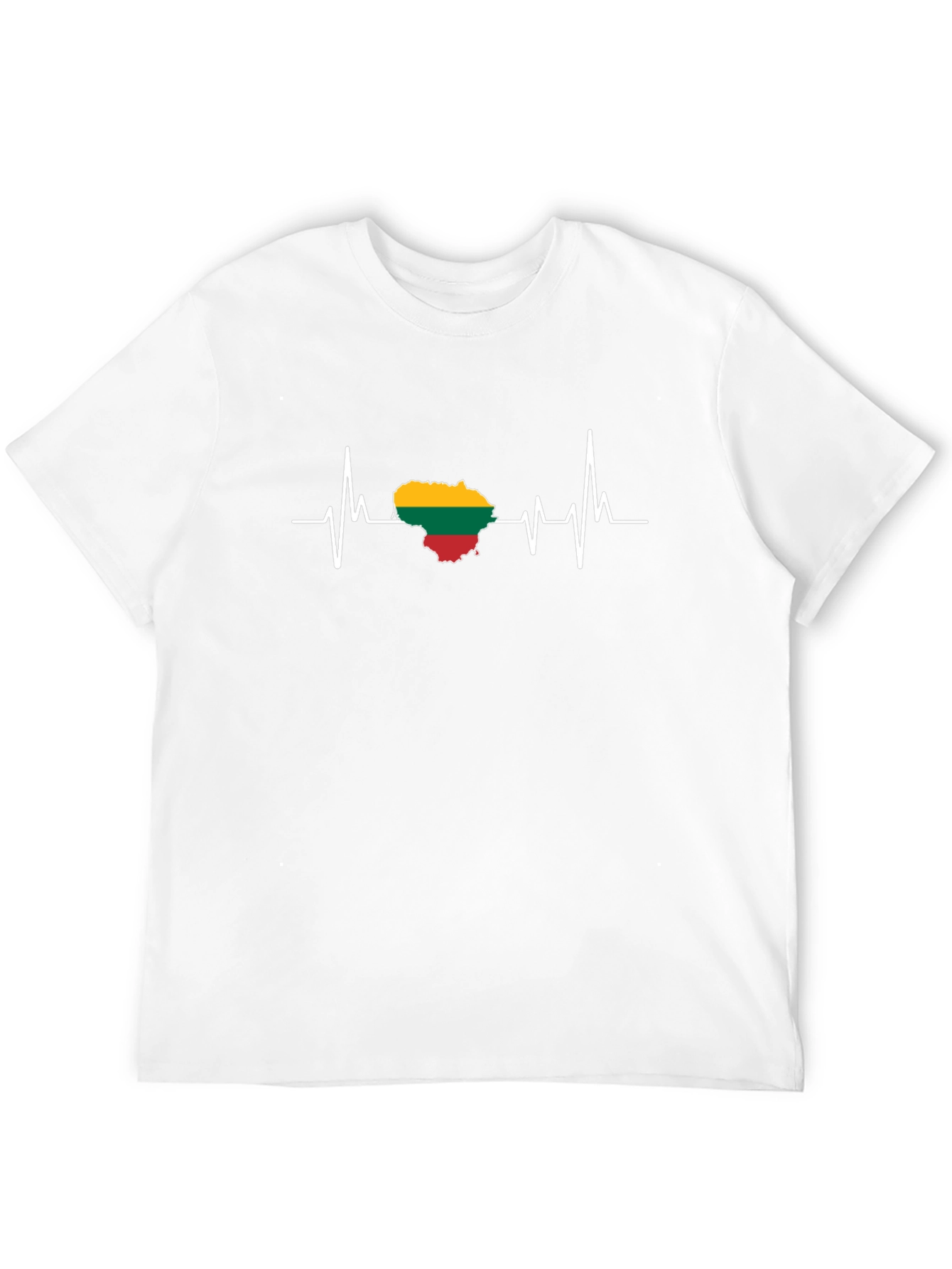 Lithuania Heartbeat T-Shirt - Black