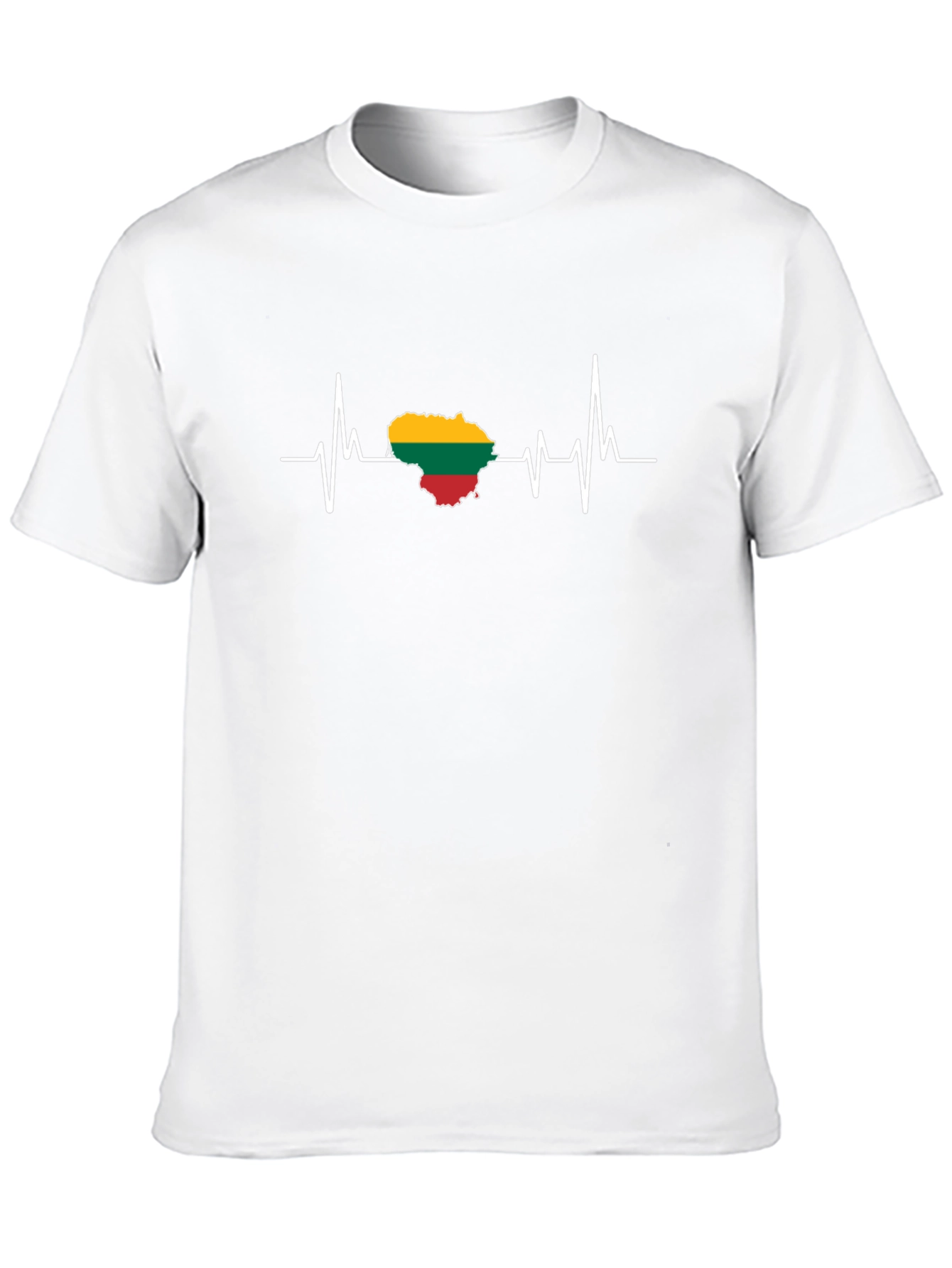 Lithuania Heartbeat T-Shirt - Black