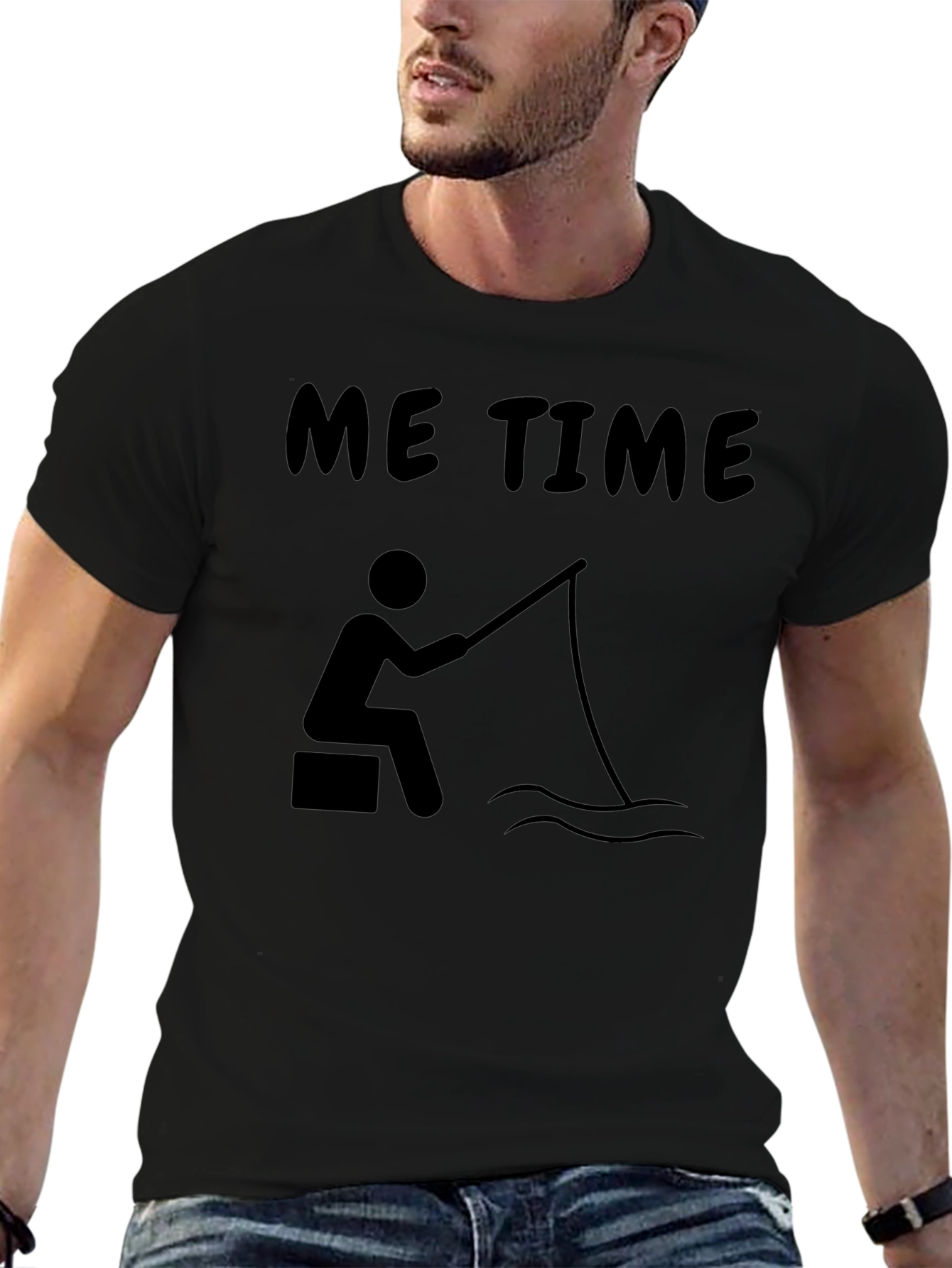 Me Time Fishing Graphic Tee - Relaxed Comfort