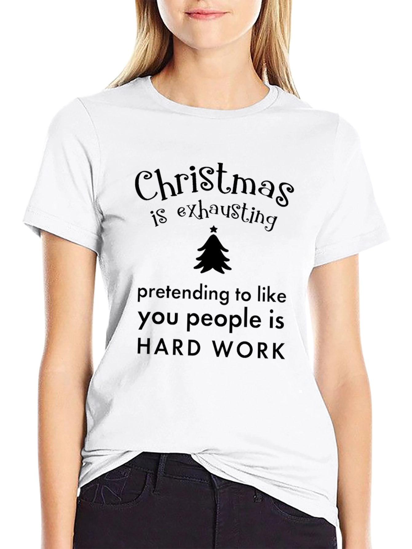 Christmas Exhausting Funny T-Shirt