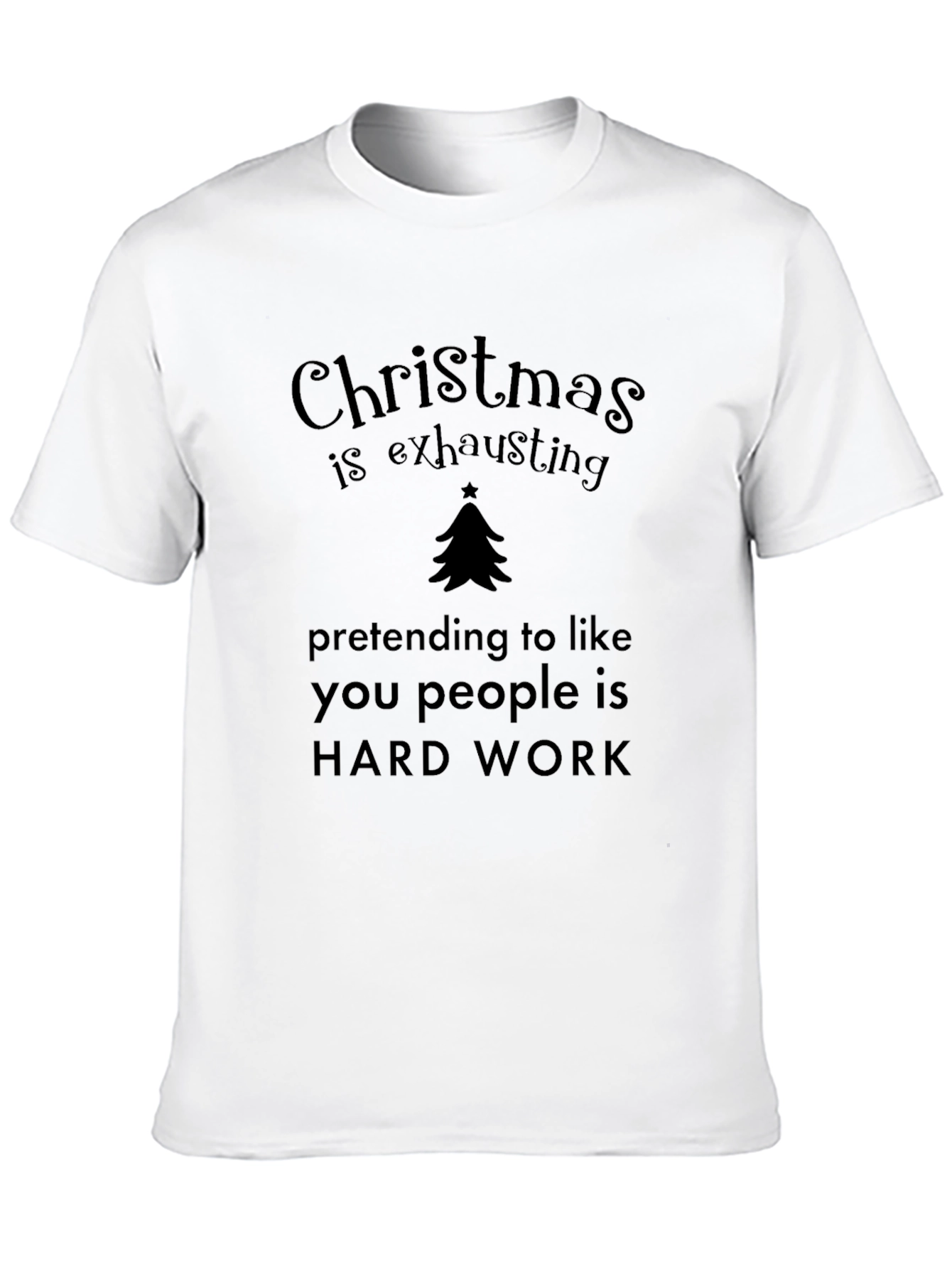 Christmas Exhausting Funny T-Shirt