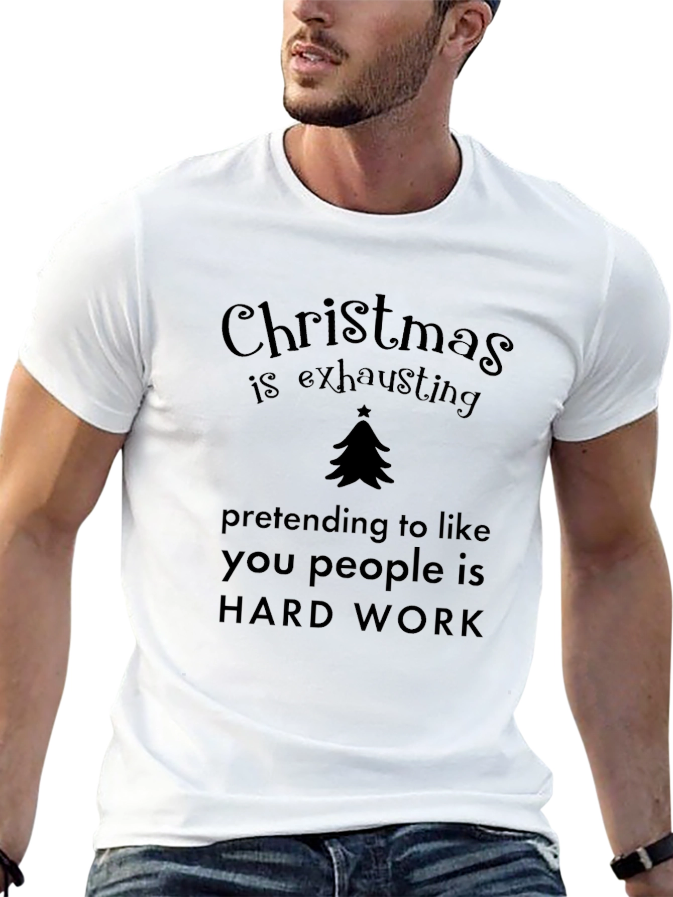 Christmas Exhausting Funny T-Shirt