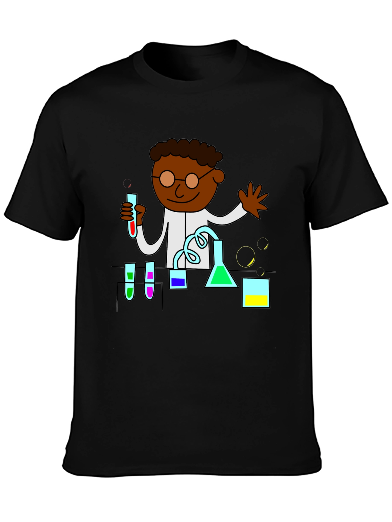 Science Experiment T-Shirt - Cartoon Chemist