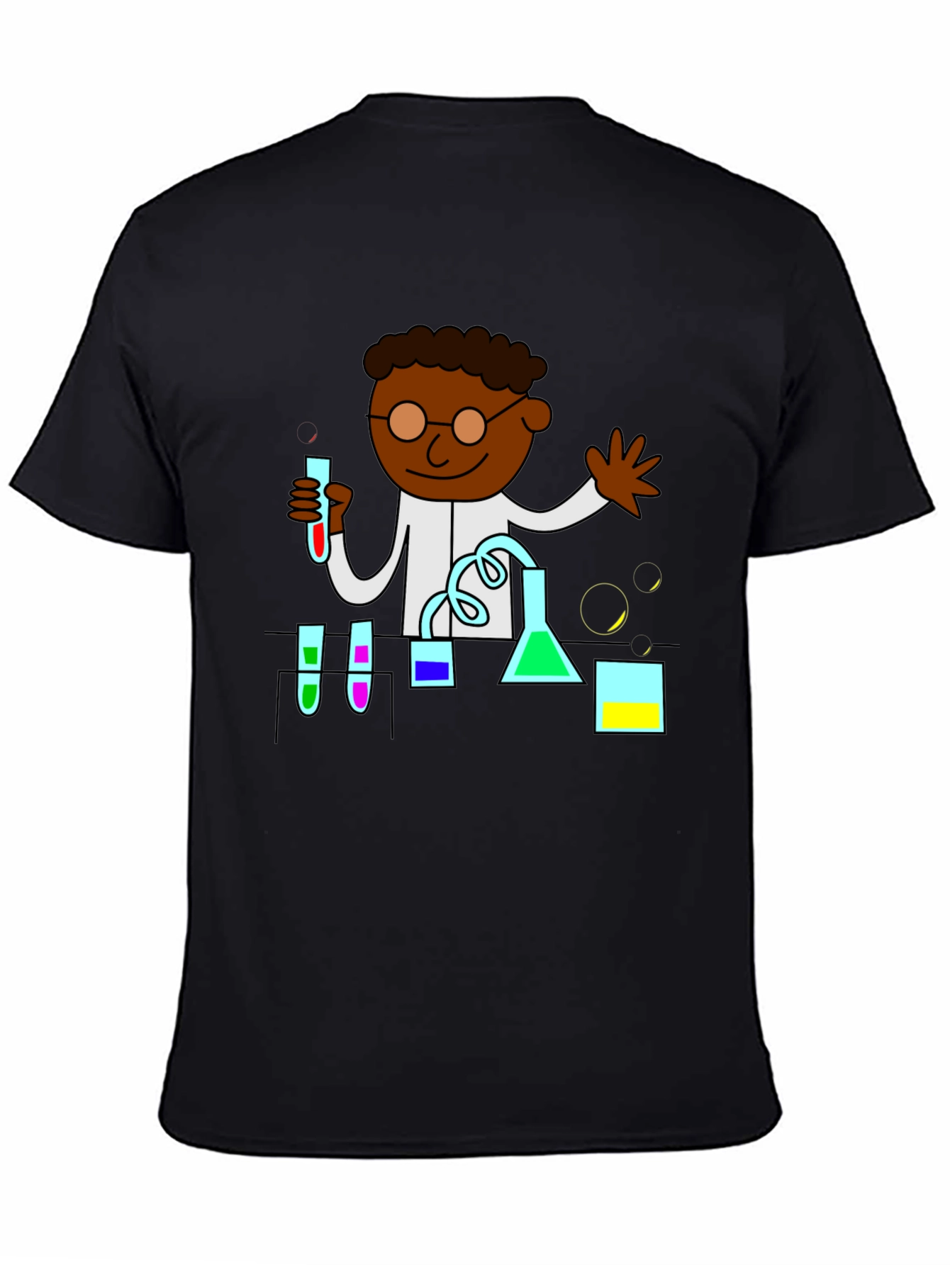 Science Experiment T-Shirt - Cartoon Chemist