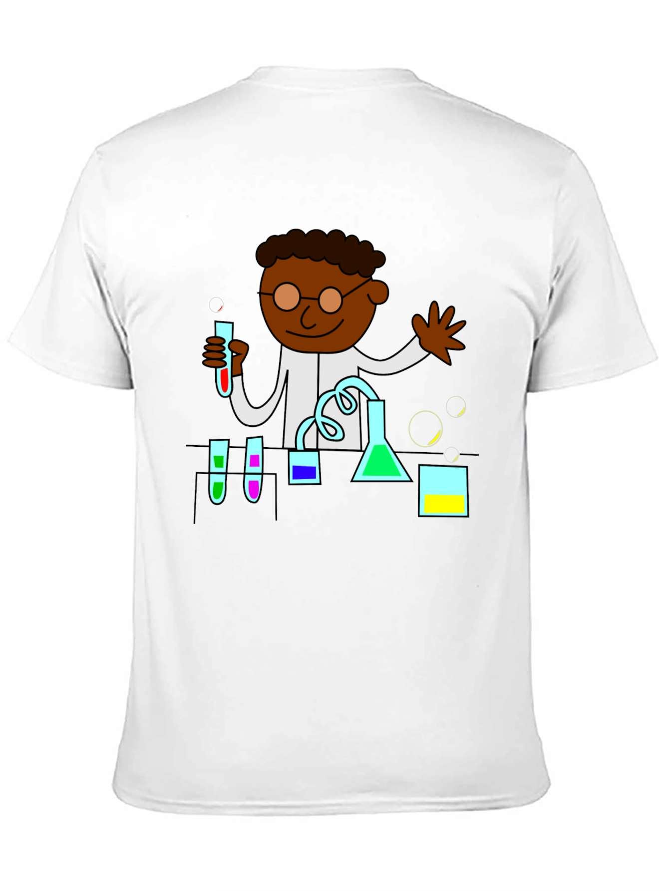 Science Experiment T-Shirt - Cartoon Chemist