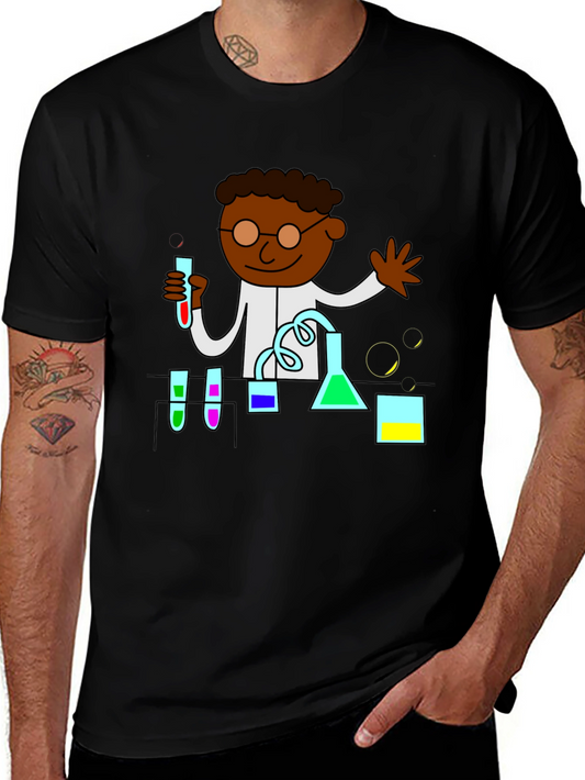 Science Experiment T-Shirt - Cartoon Chemist