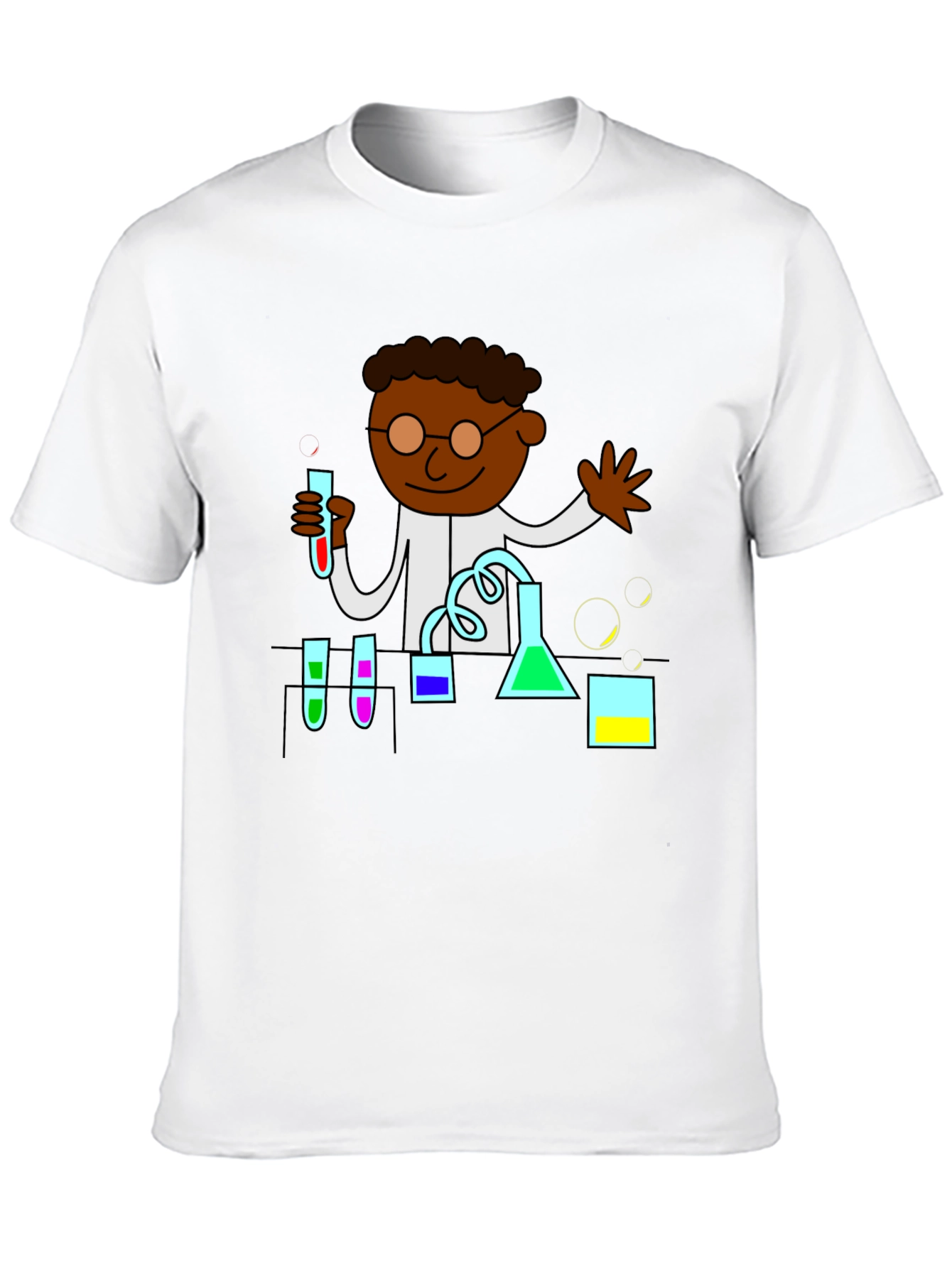 Science Experiment T-Shirt - Cartoon Chemist