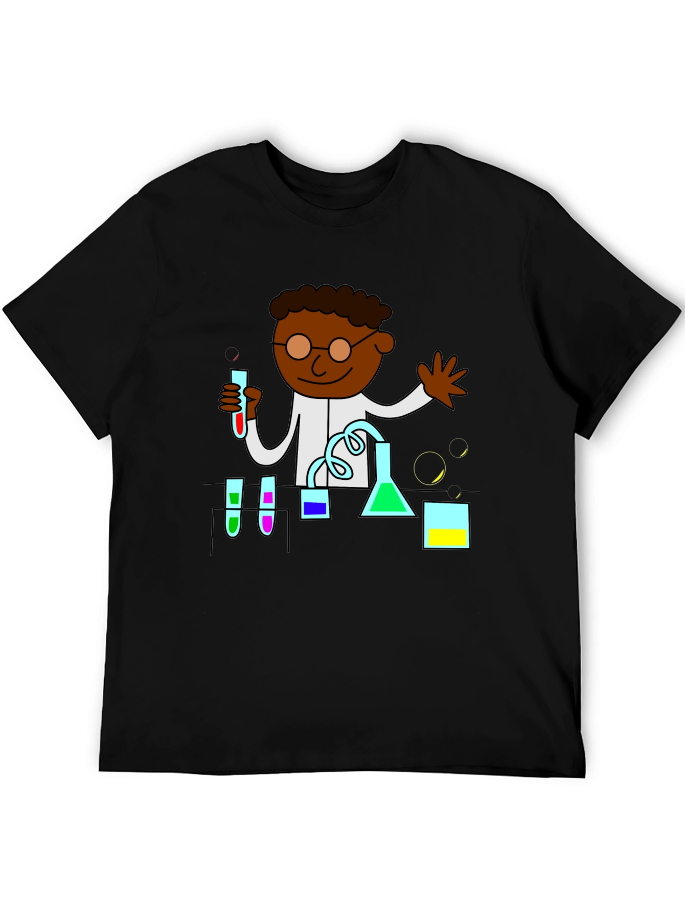 Science Experiment T-Shirt - Cartoon Chemist