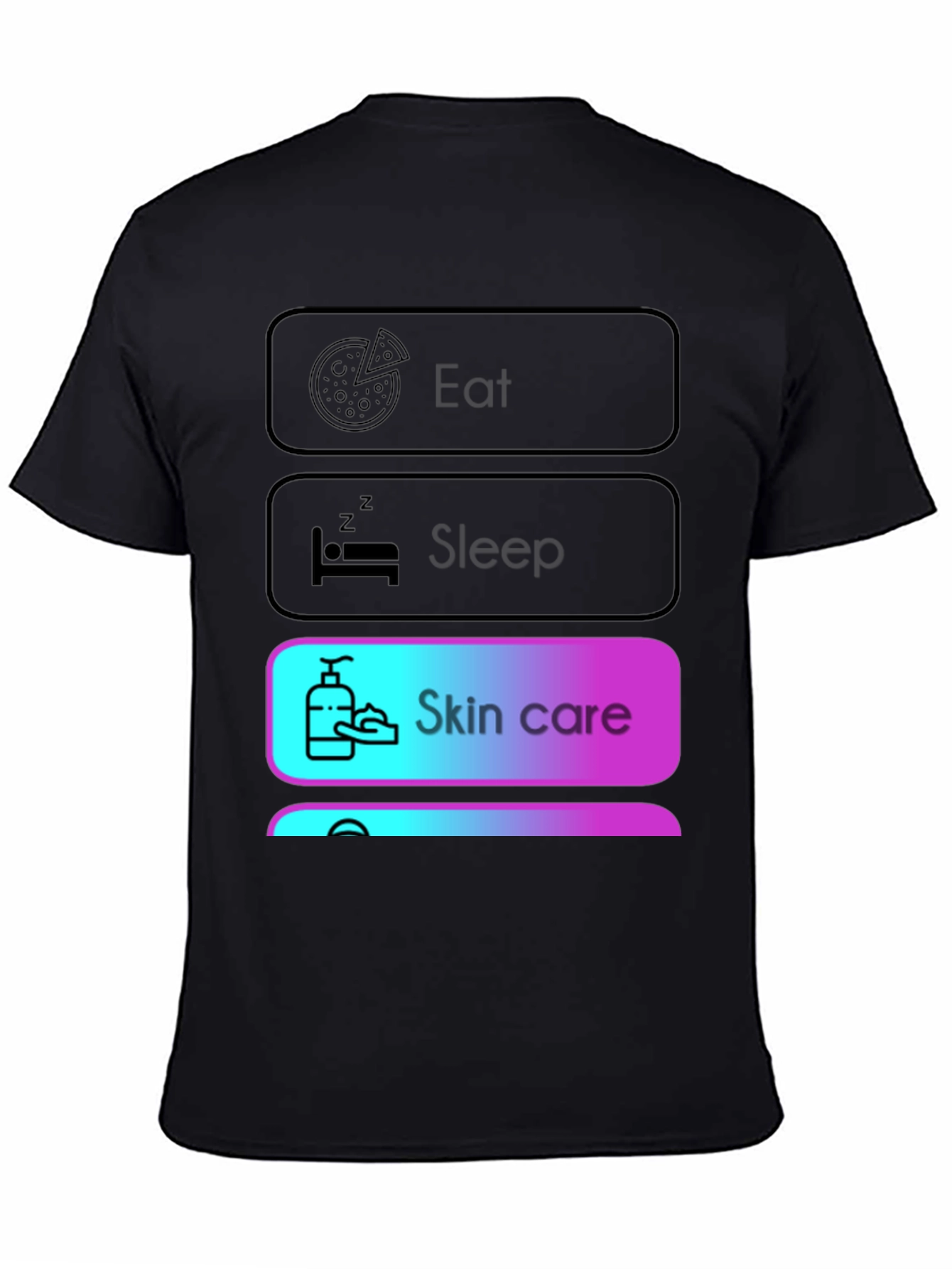 Eat Sleep Skincare T-Shirt Funny Graphic Tee
