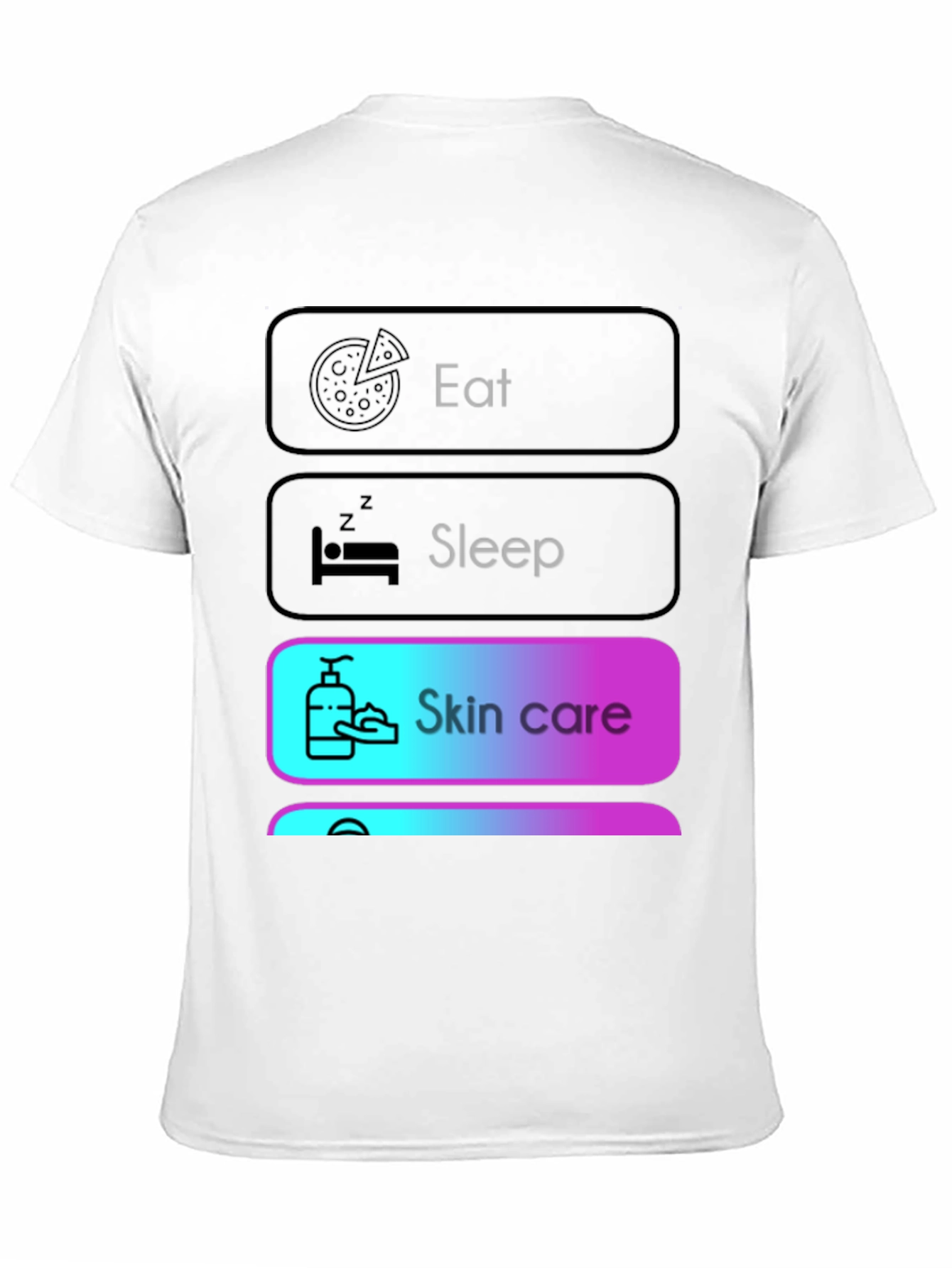 Eat Sleep Skincare T-Shirt Funny Graphic Tee