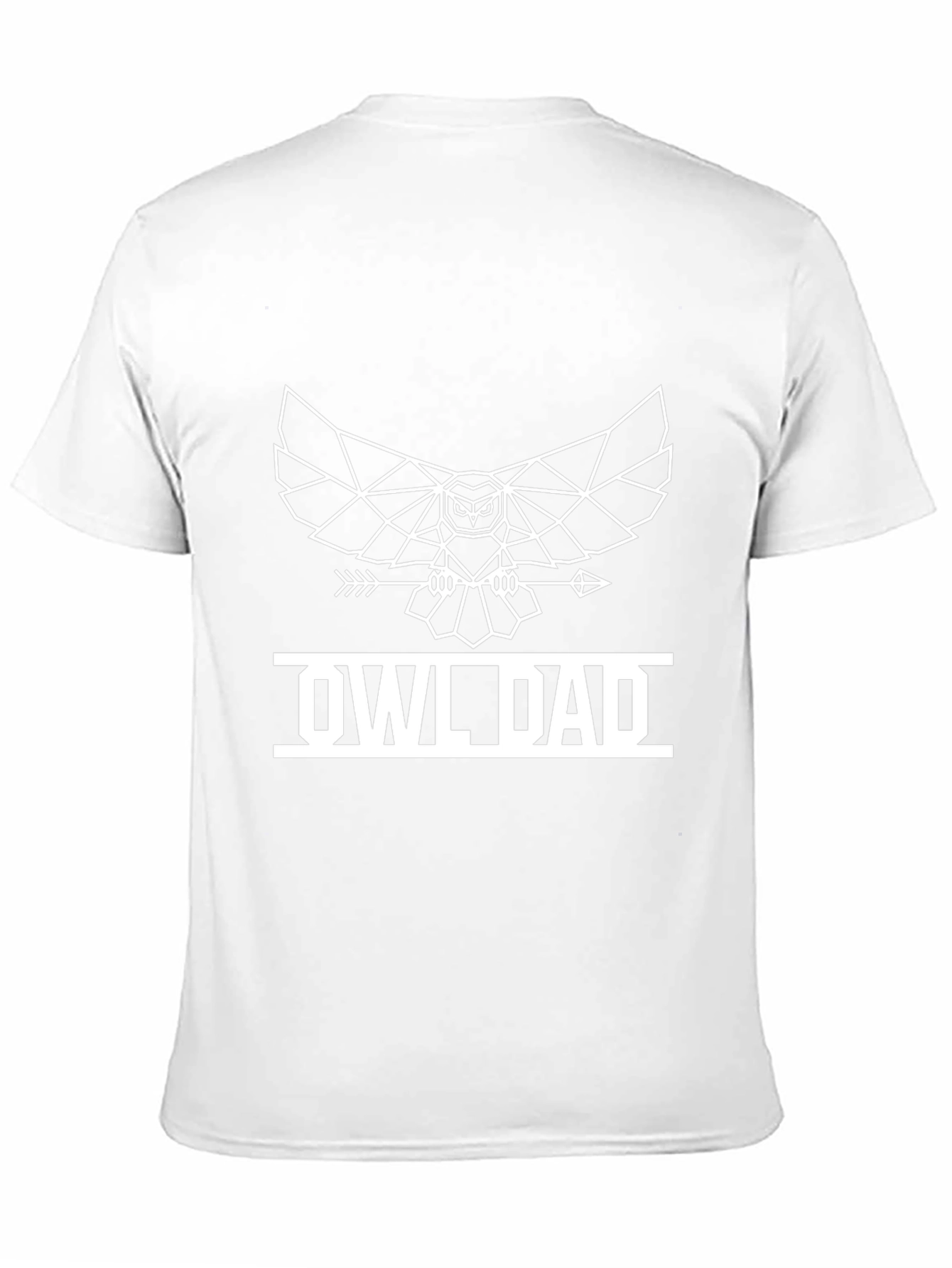 Owl Dad T-Shirt - Geometric Bird Design