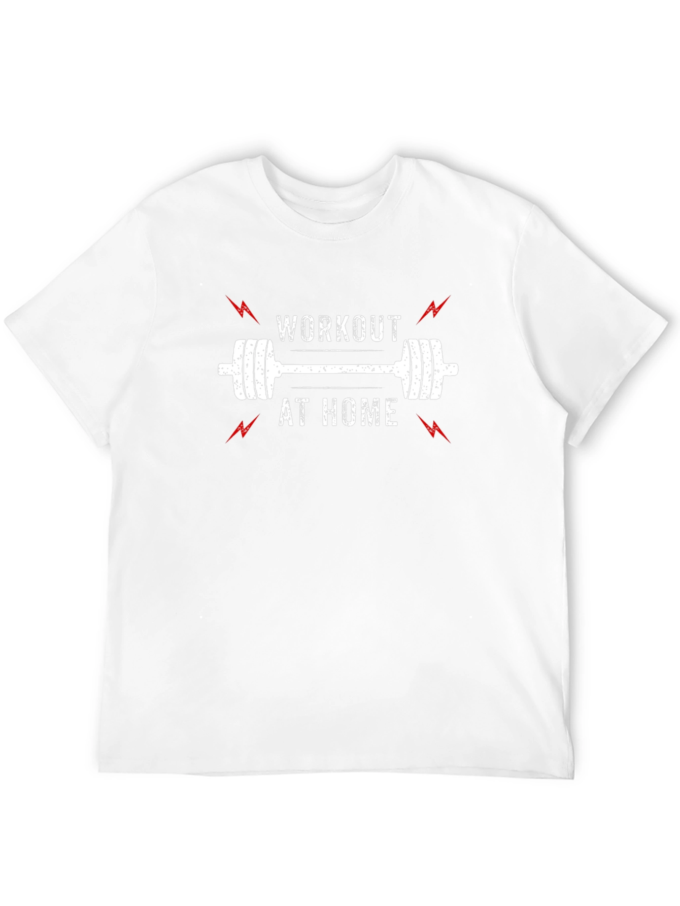 Workout at Home Black Graphic T-Shirt