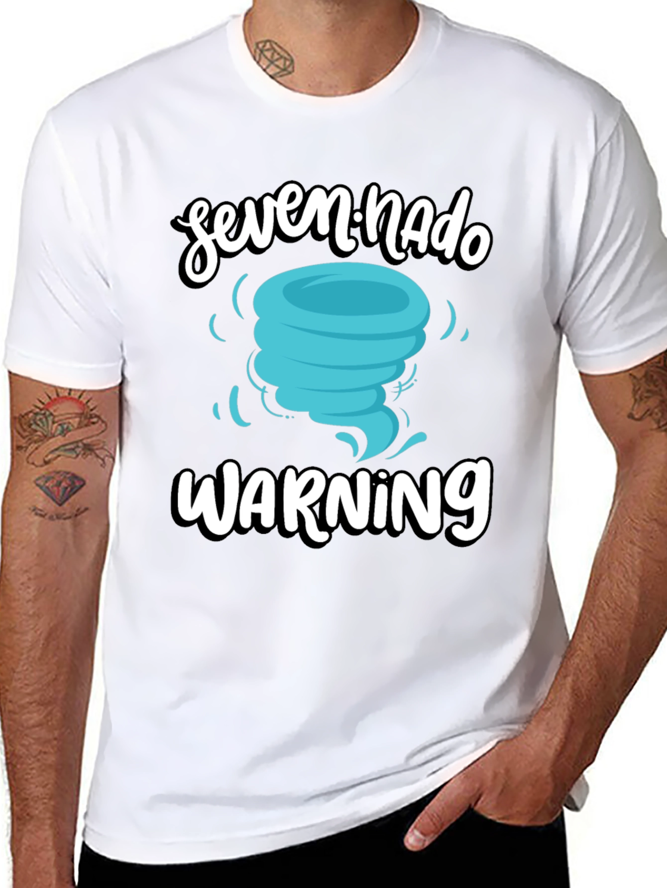 Seven-Nado Warning T-Shirt - Fun Weather Design!