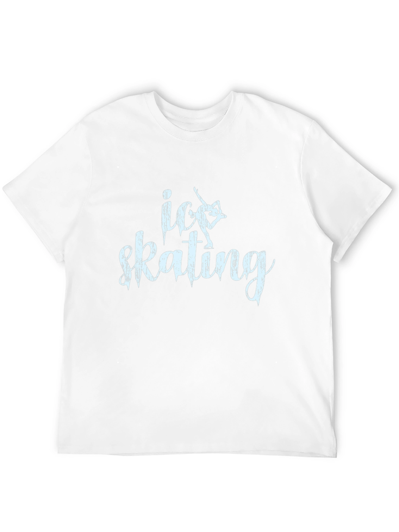 Ice Skating Graphic Tee - Black Cotton T-Shirt