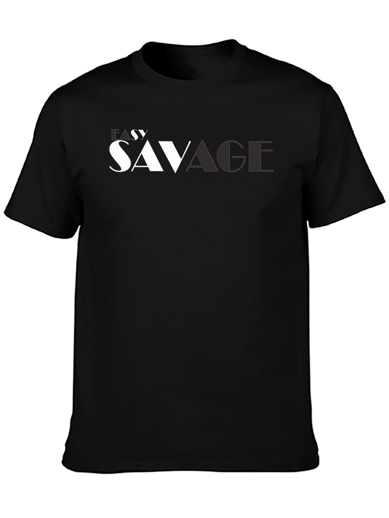 Lazy Savage Graphic Print Black Tee