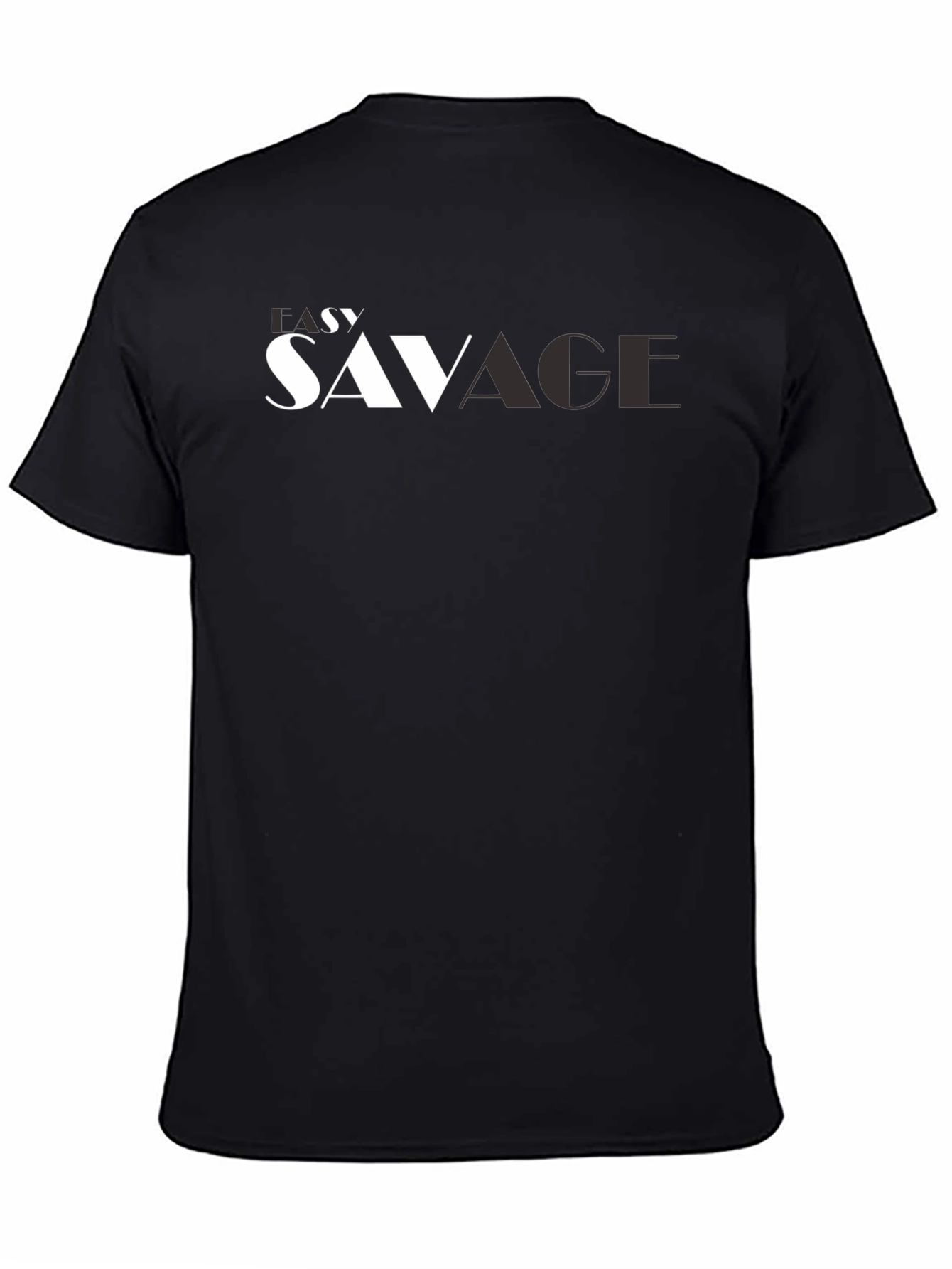 Lazy Savage Graphic Print Black Tee