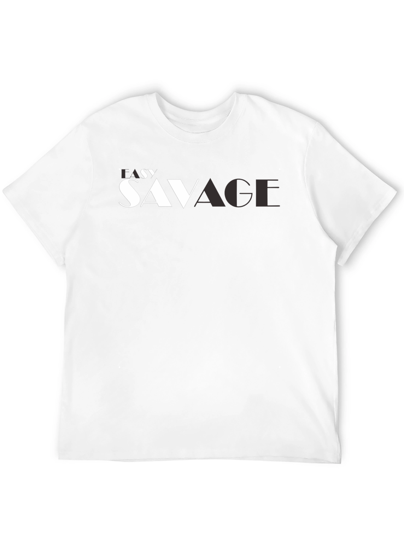 Lazy Savage Graphic Print Black Tee