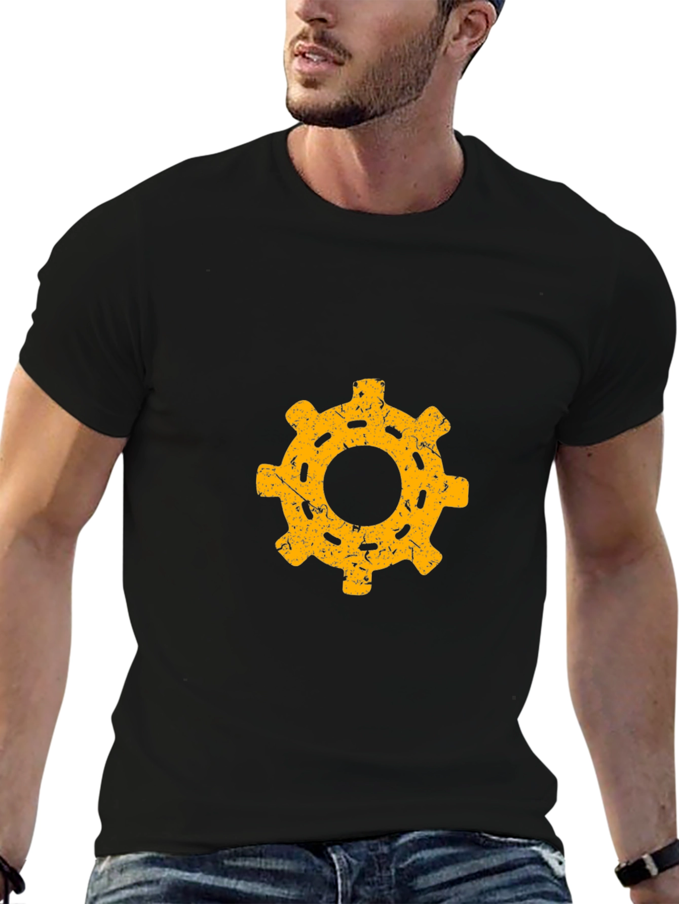 Gear Graphic Black T-Shirt