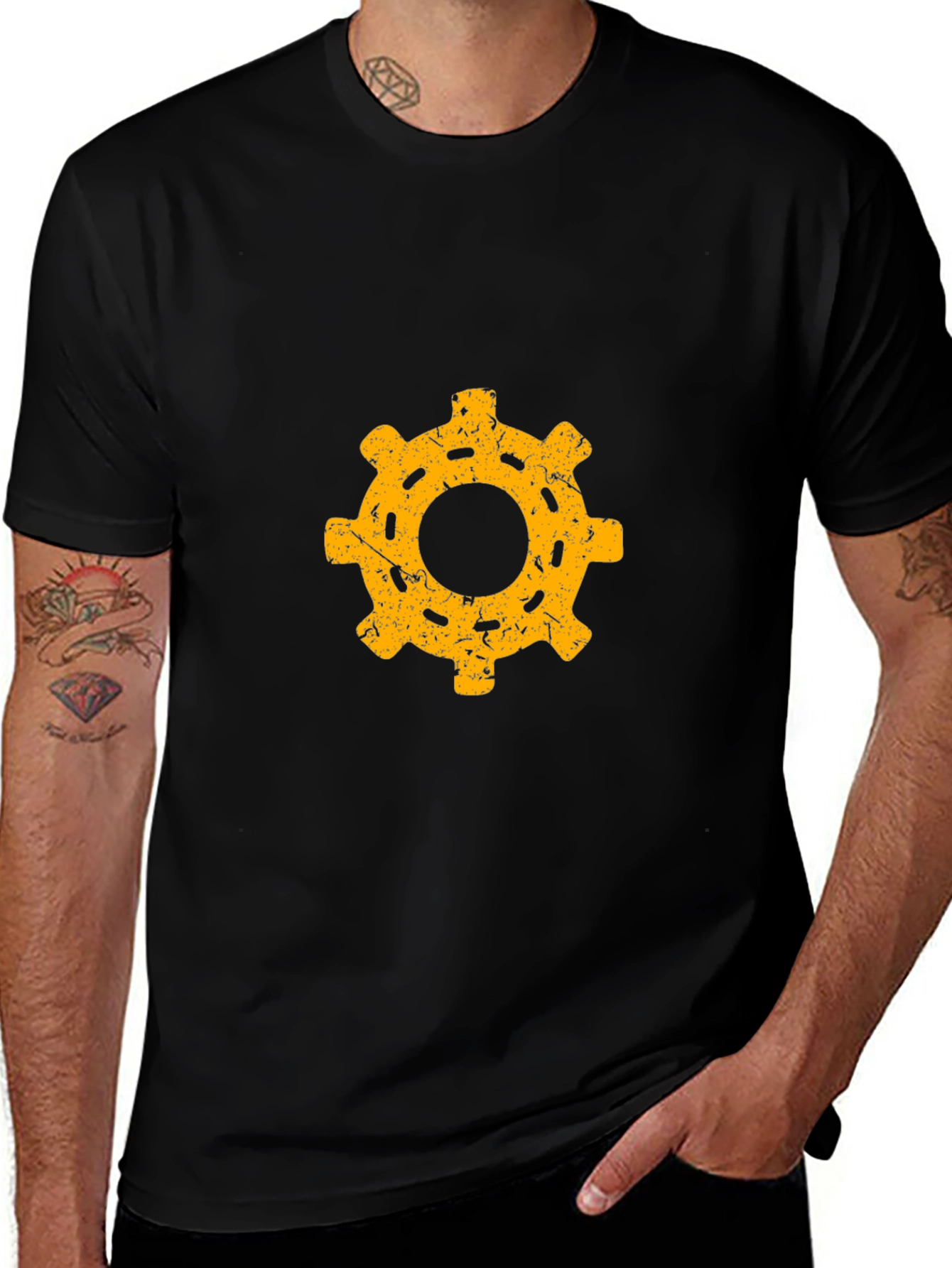 Gear Graphic Black T-Shirt