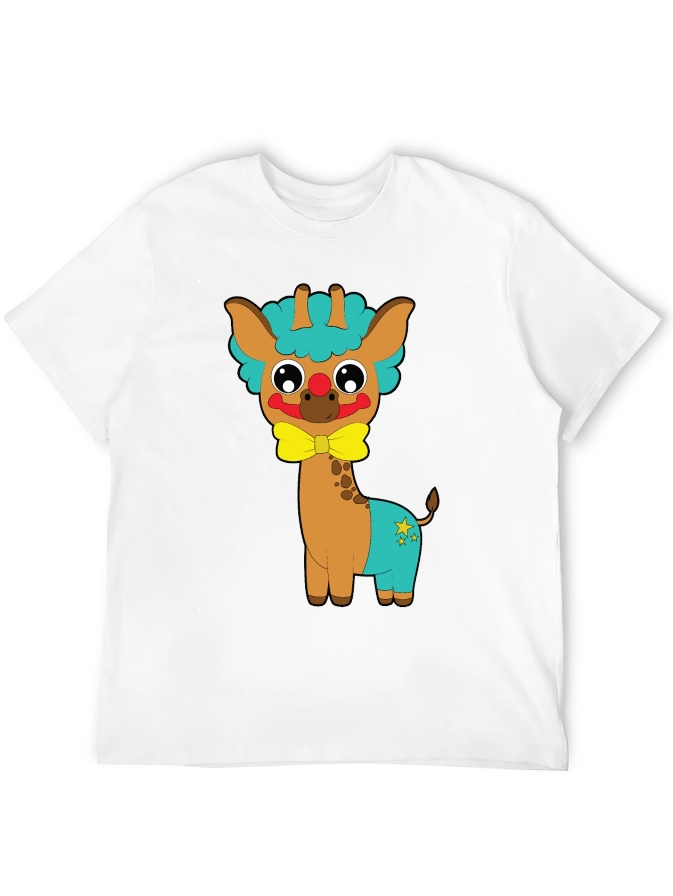 Cute Giraffe Clown Graphic Tee