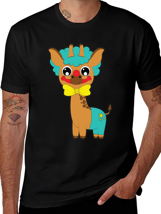 Cute Giraffe Clown Graphic Tee