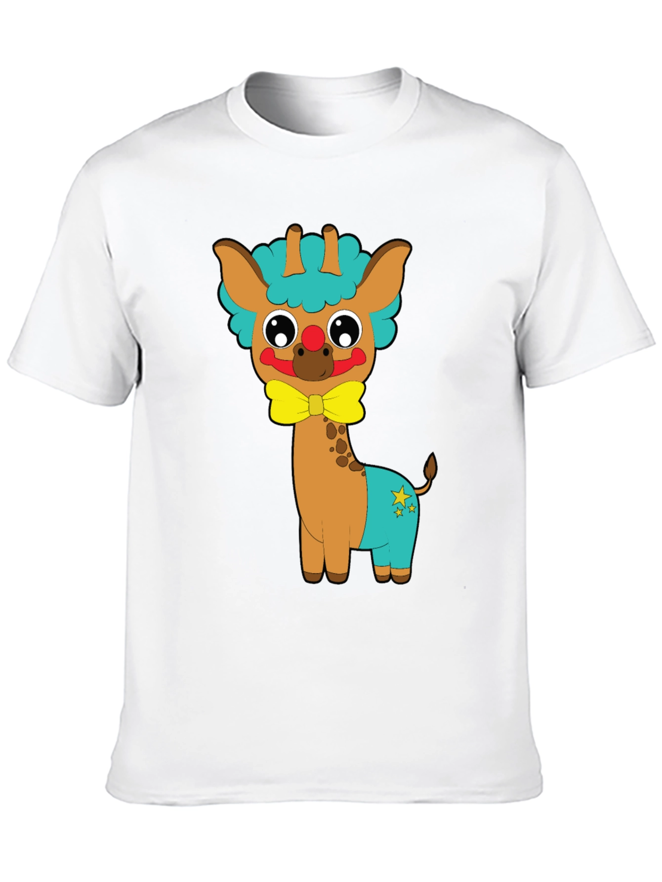 Cute Giraffe Clown Graphic Tee