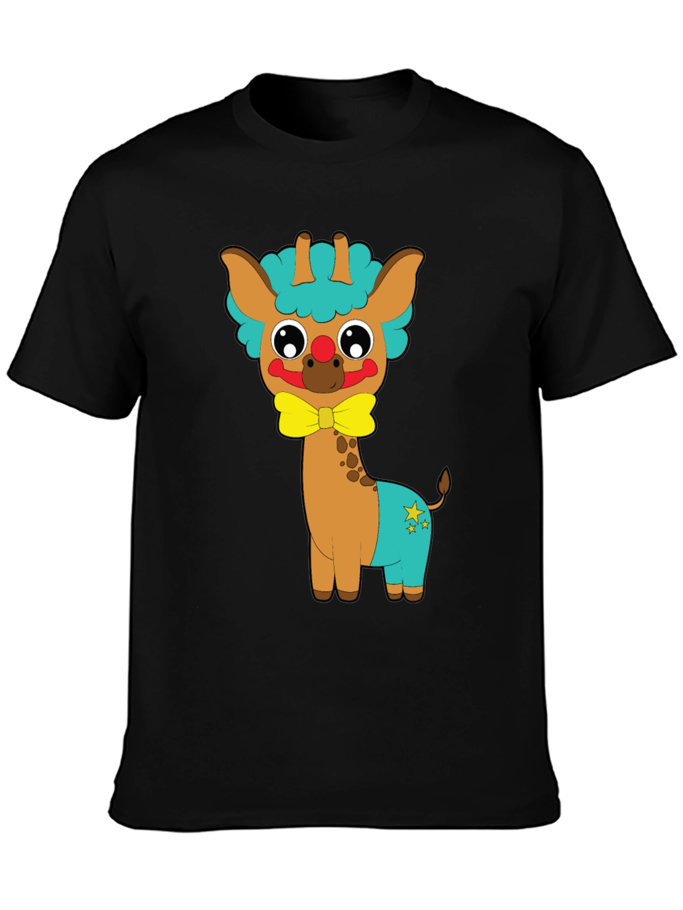 Cute Giraffe Clown Graphic Tee